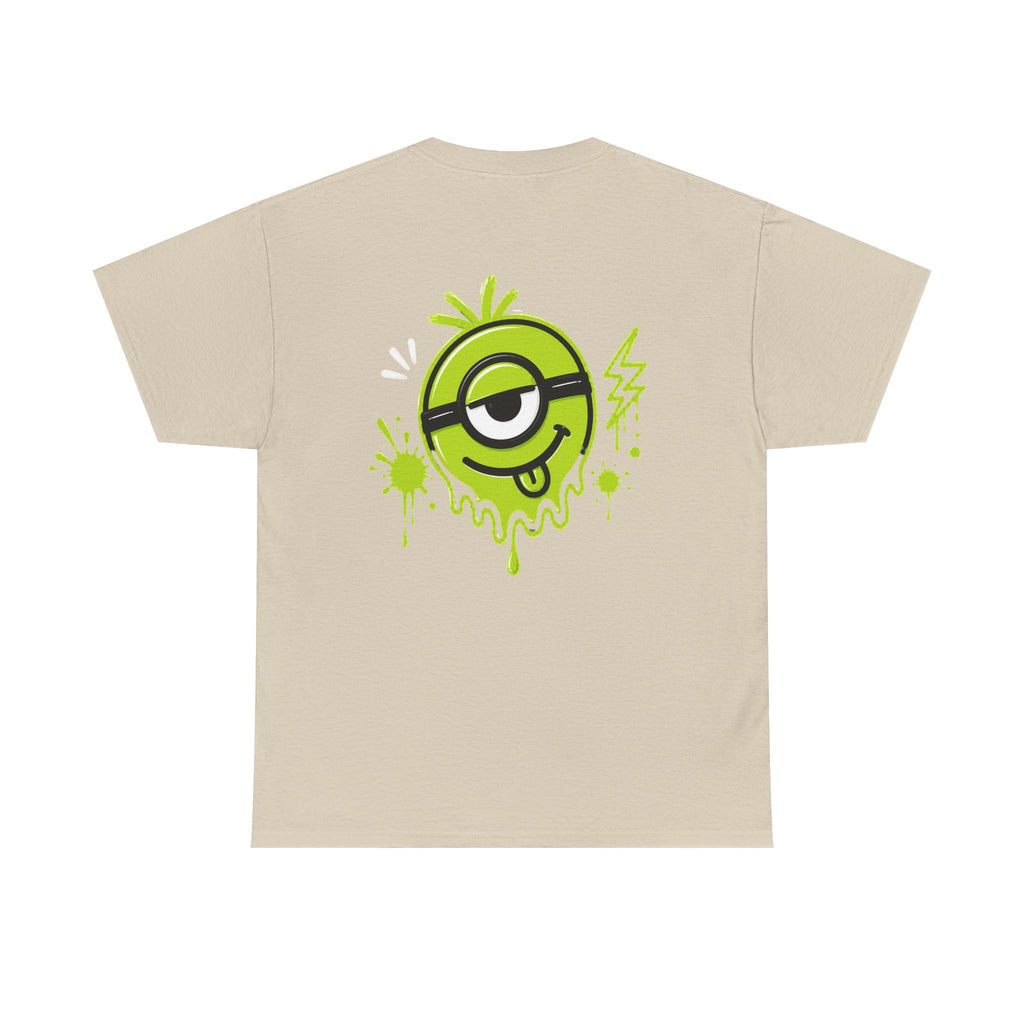 Juicy Graffiti Tee — Neon Green Street Art Graphic T-Shirt
