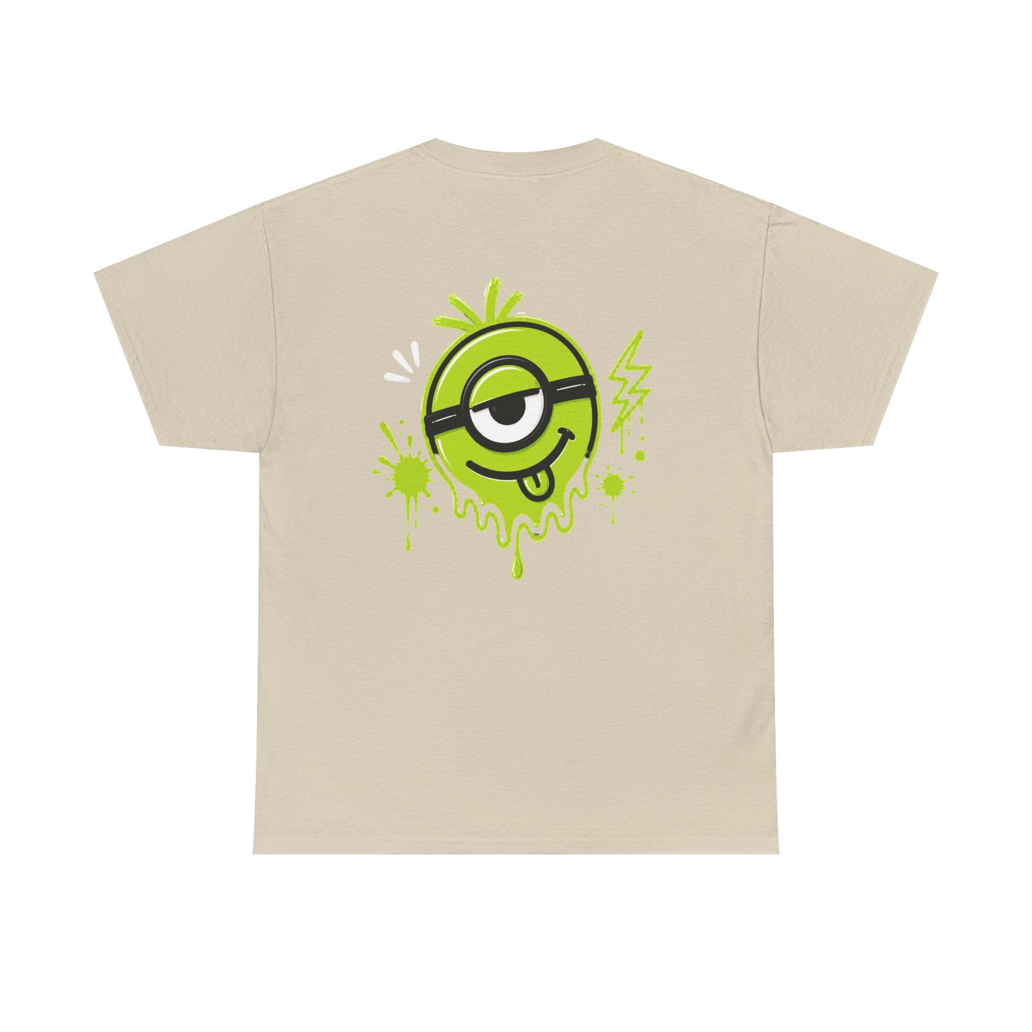 Juicy Graffiti Tee — Neon Green Street Art Graphic T-Shirt