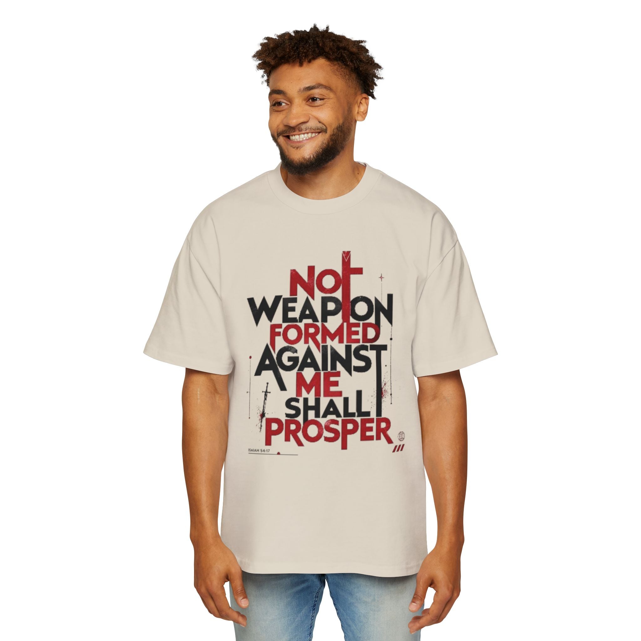 Faith Warrior T‑Shirt — “No Weapon Formed Against Me Shall Prosper” Inspirational Christian Tee