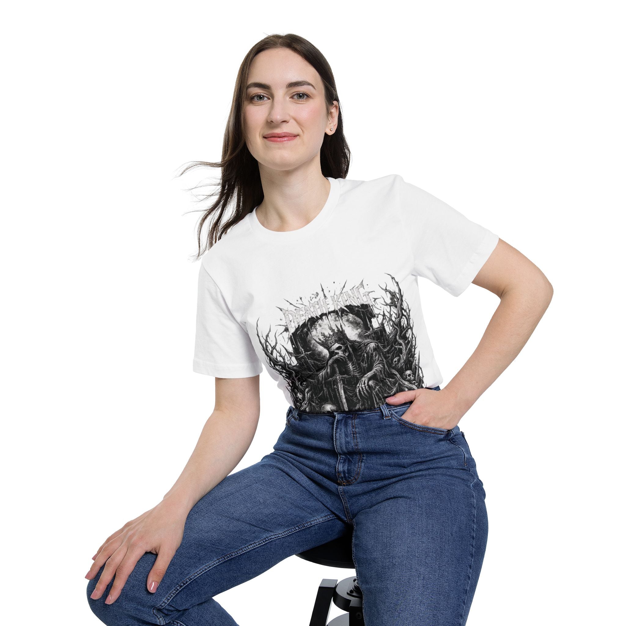 Grim Reaper Forest T-Shirt — Dark Skull Gothic Tee