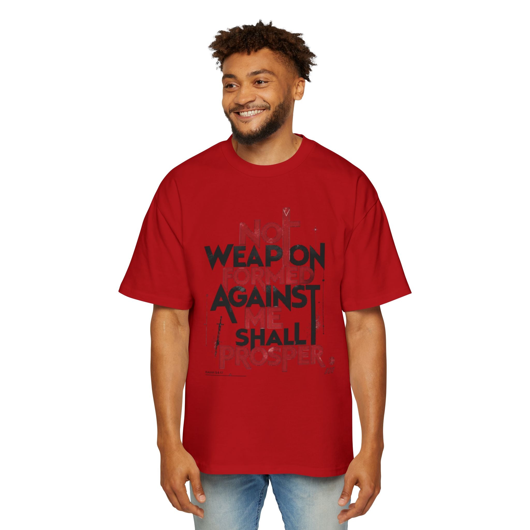 Faith Warrior T‑Shirt — “No Weapon Formed Against Me Shall Prosper” Inspirational Christian Tee