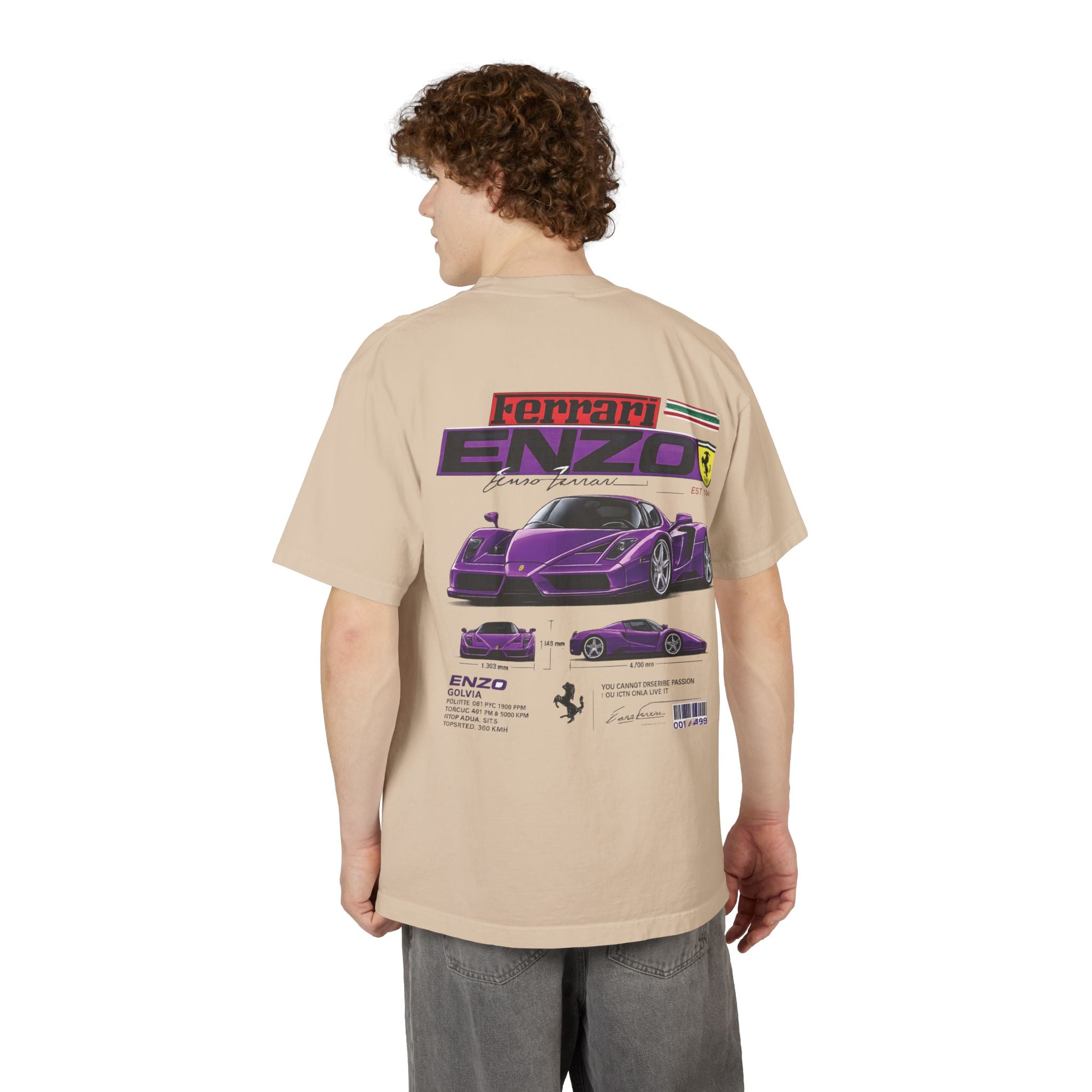 Graphic Tee — Purple Streetwear Car & Character Design