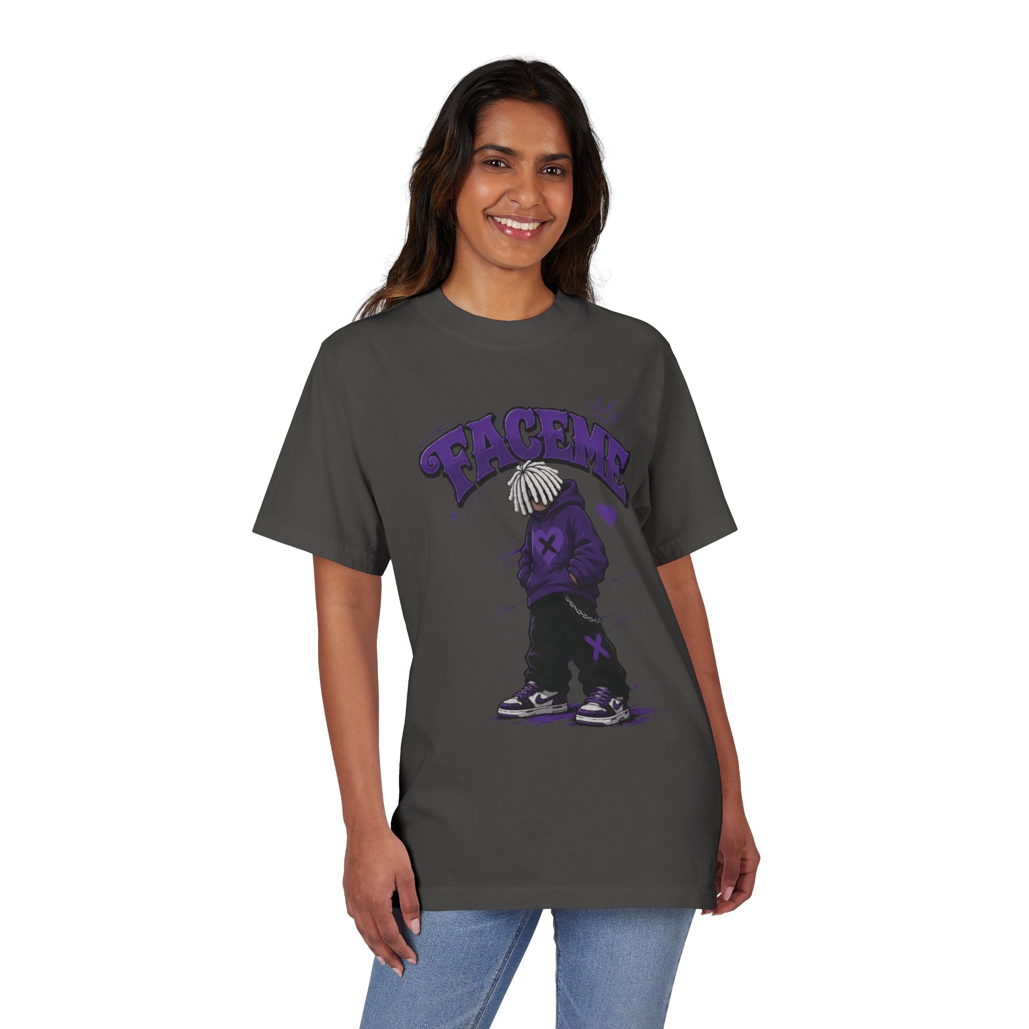 Graphic Tee — Purple Streetwear Car & Character Design