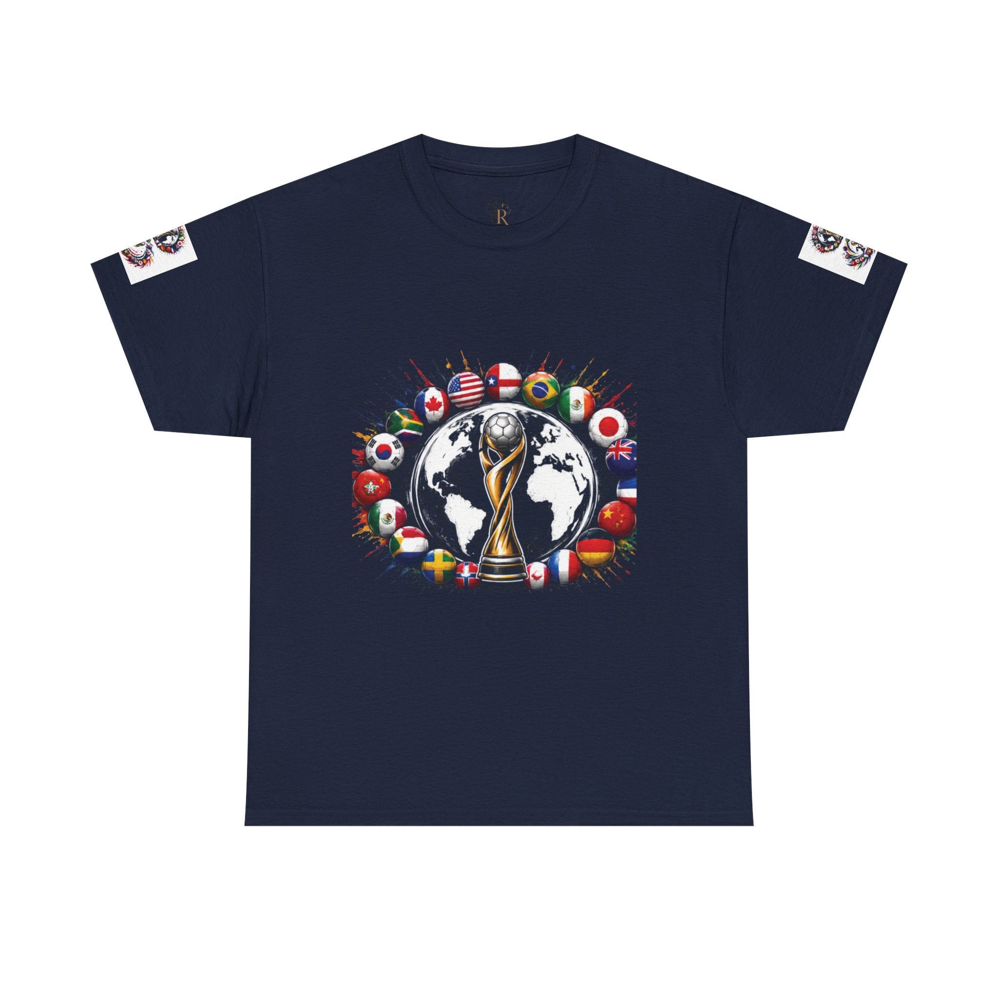 World Cup Trophy Tee — International Soccer Flags Graphic T-Shirt