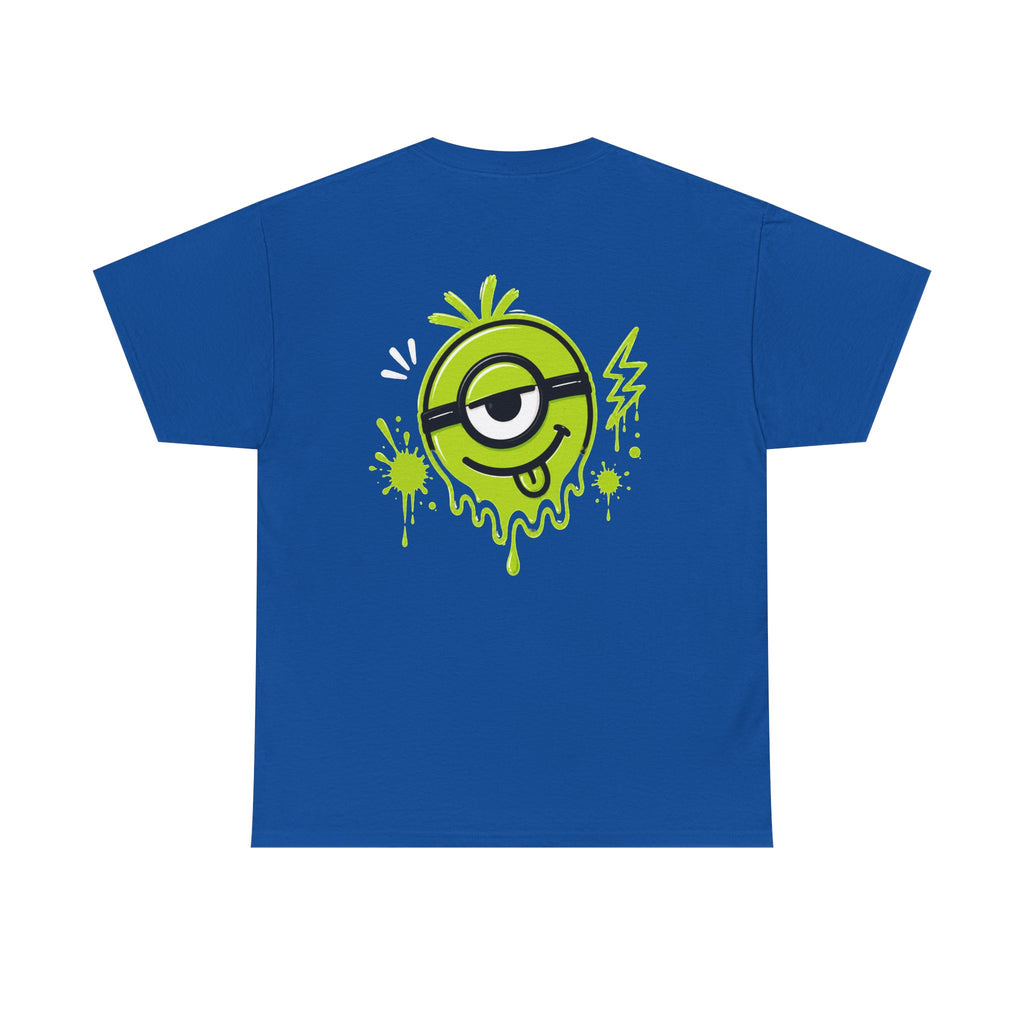 Juicy Graffiti Tee — Neon Green Street Art Graphic T-Shirt