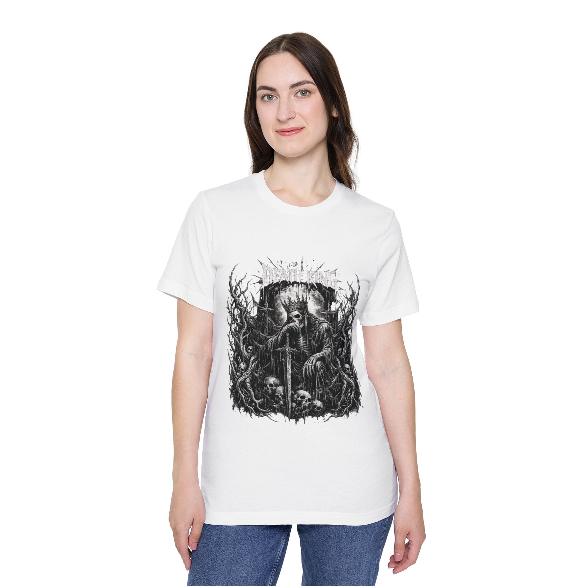 Grim Reaper Forest T-Shirt — Dark Skull Gothic Tee