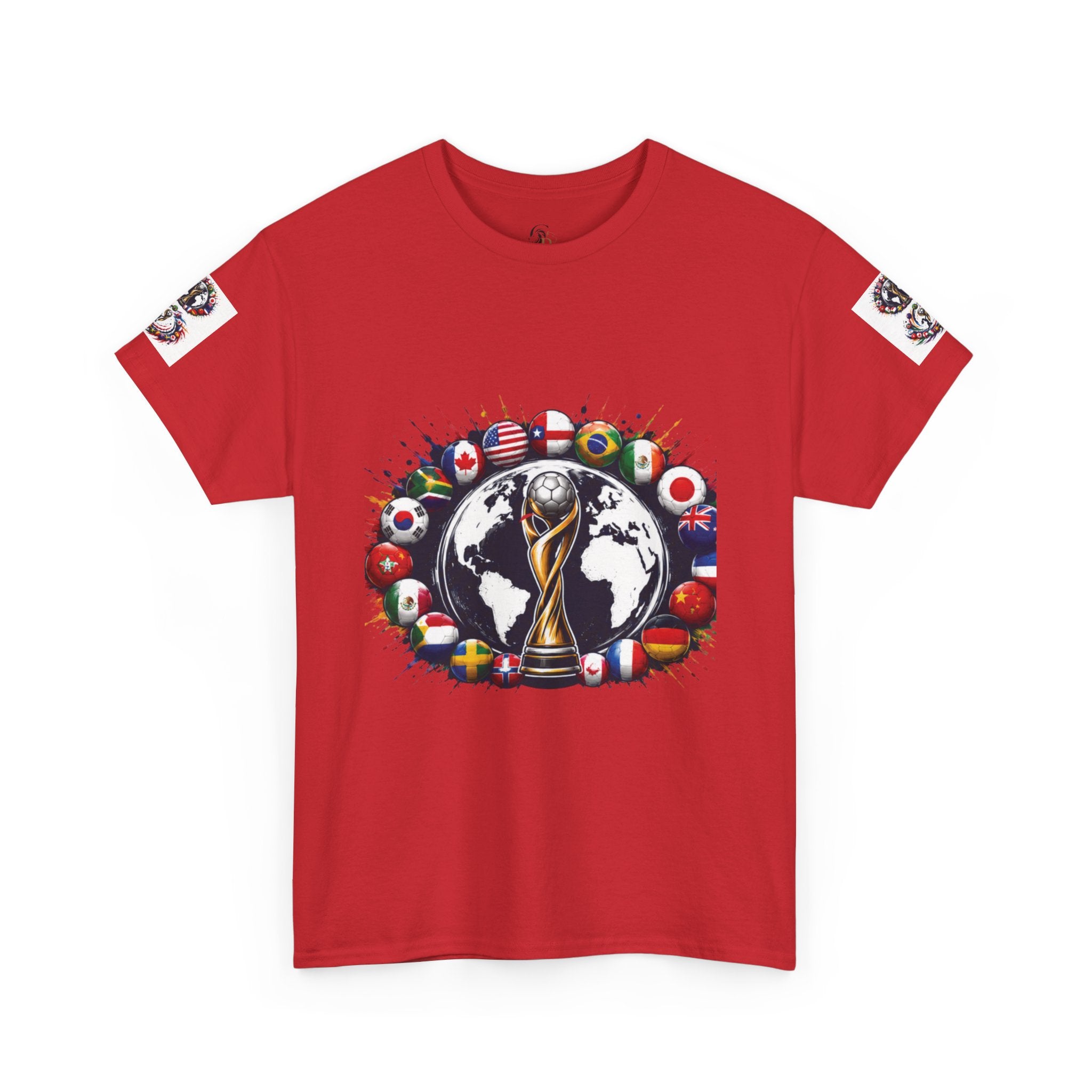 World Cup Trophy Tee — International Soccer Flags Graphic T-Shirt