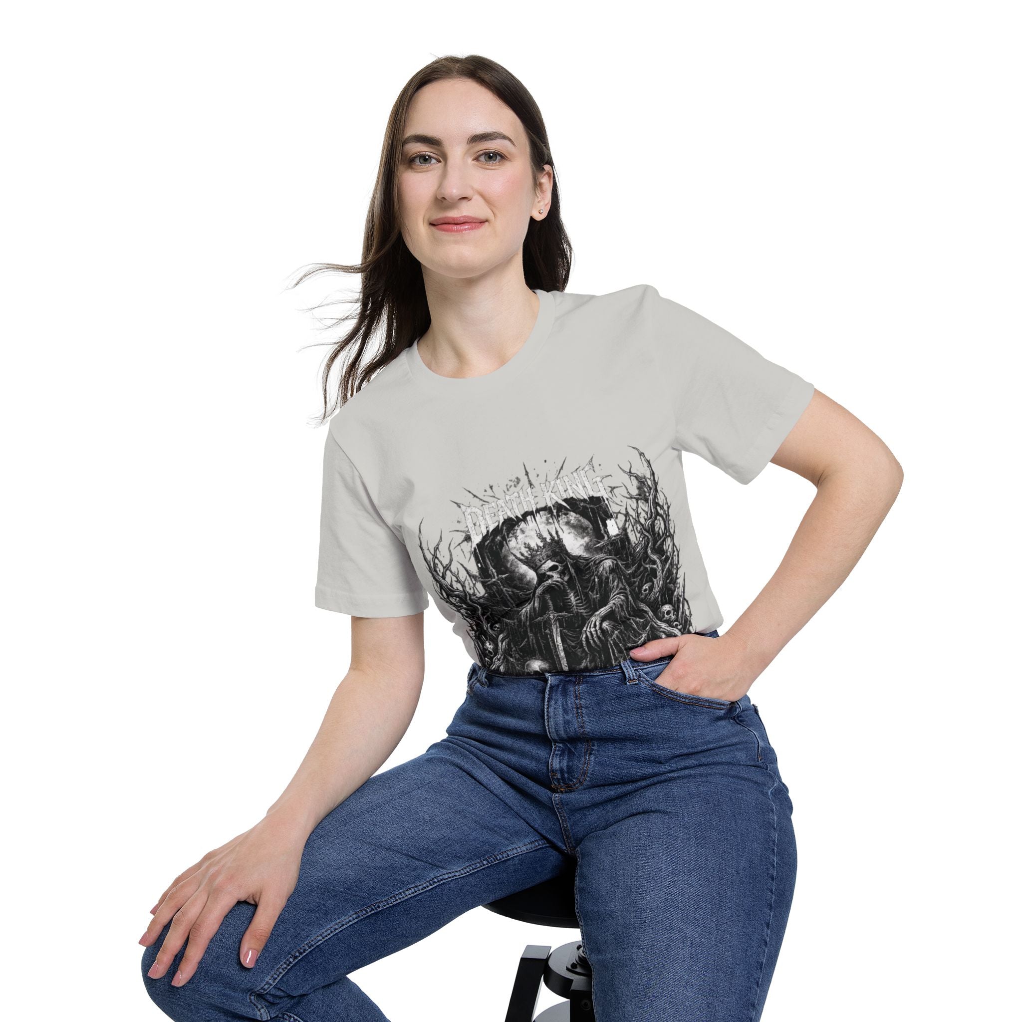 Grim Reaper Forest T-Shirt — Dark Skull Gothic Tee