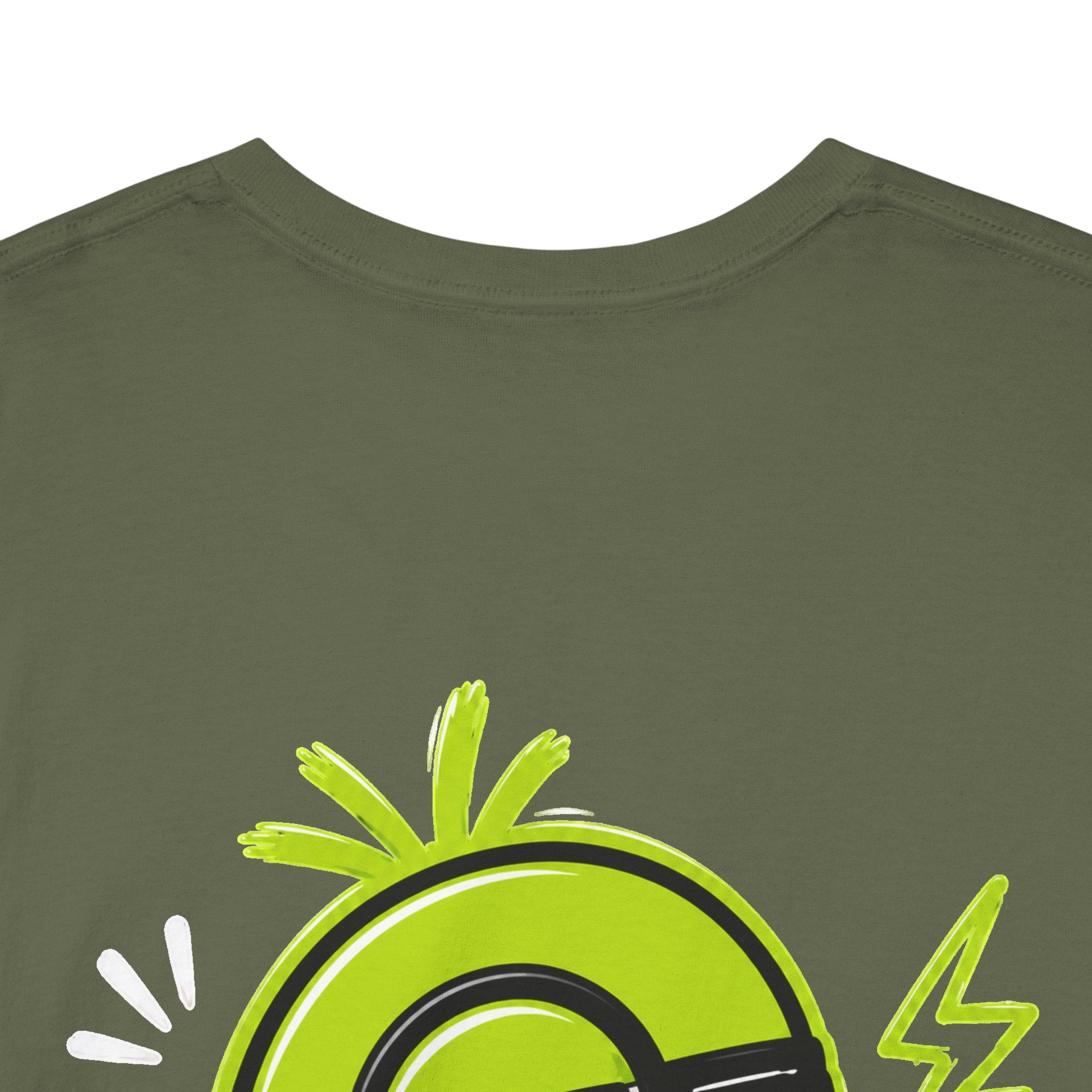 Juicy Graffiti Tee — Neon Green Street Art Graphic T-Shirt