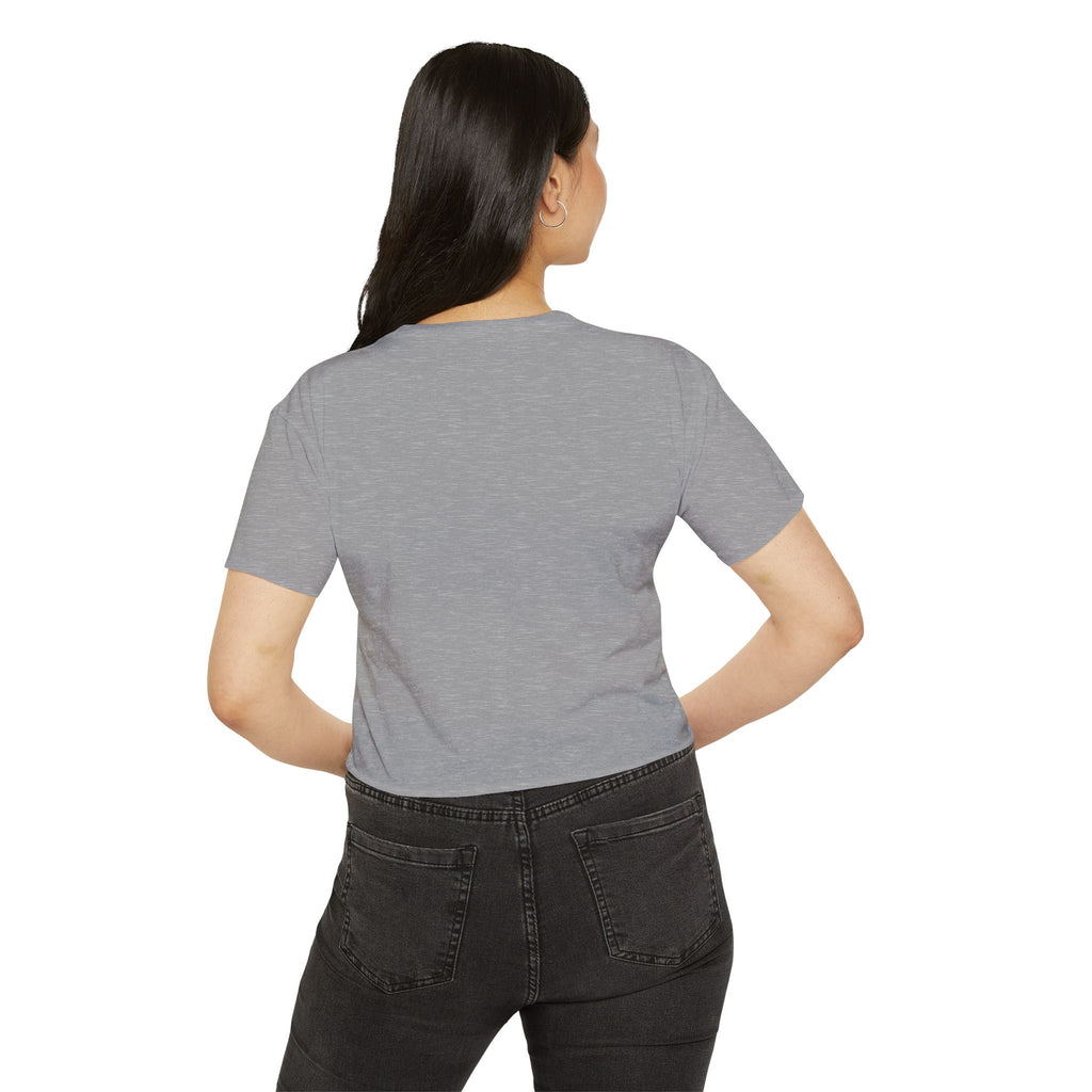 Crop Top — "I Reflect Your Vibe" Feminine Festival Graphic Tee