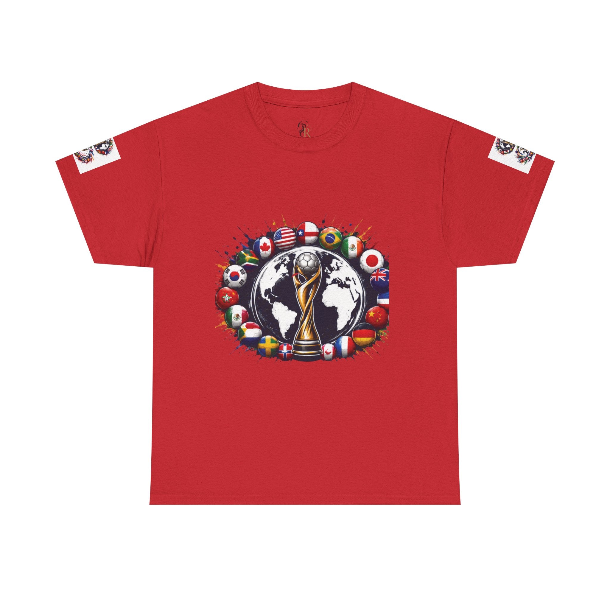 World Cup Trophy Tee — International Soccer Flags Graphic T-Shirt
