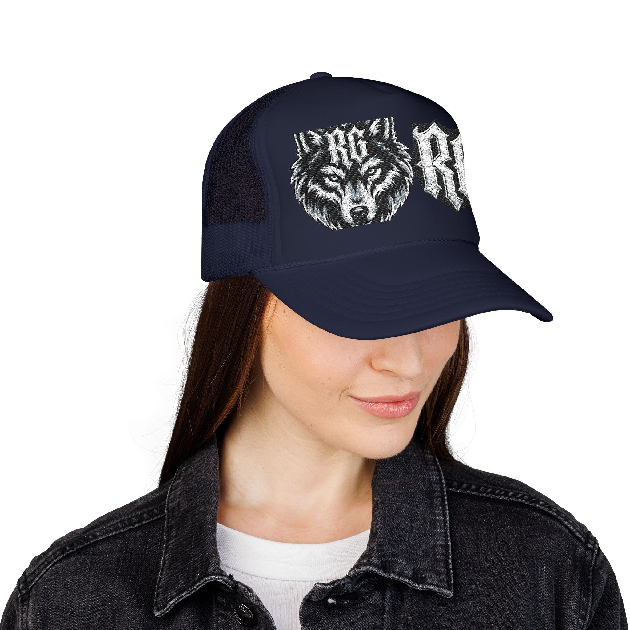 Wolf Patch Trucker Hat — RG Logo Foam Cap