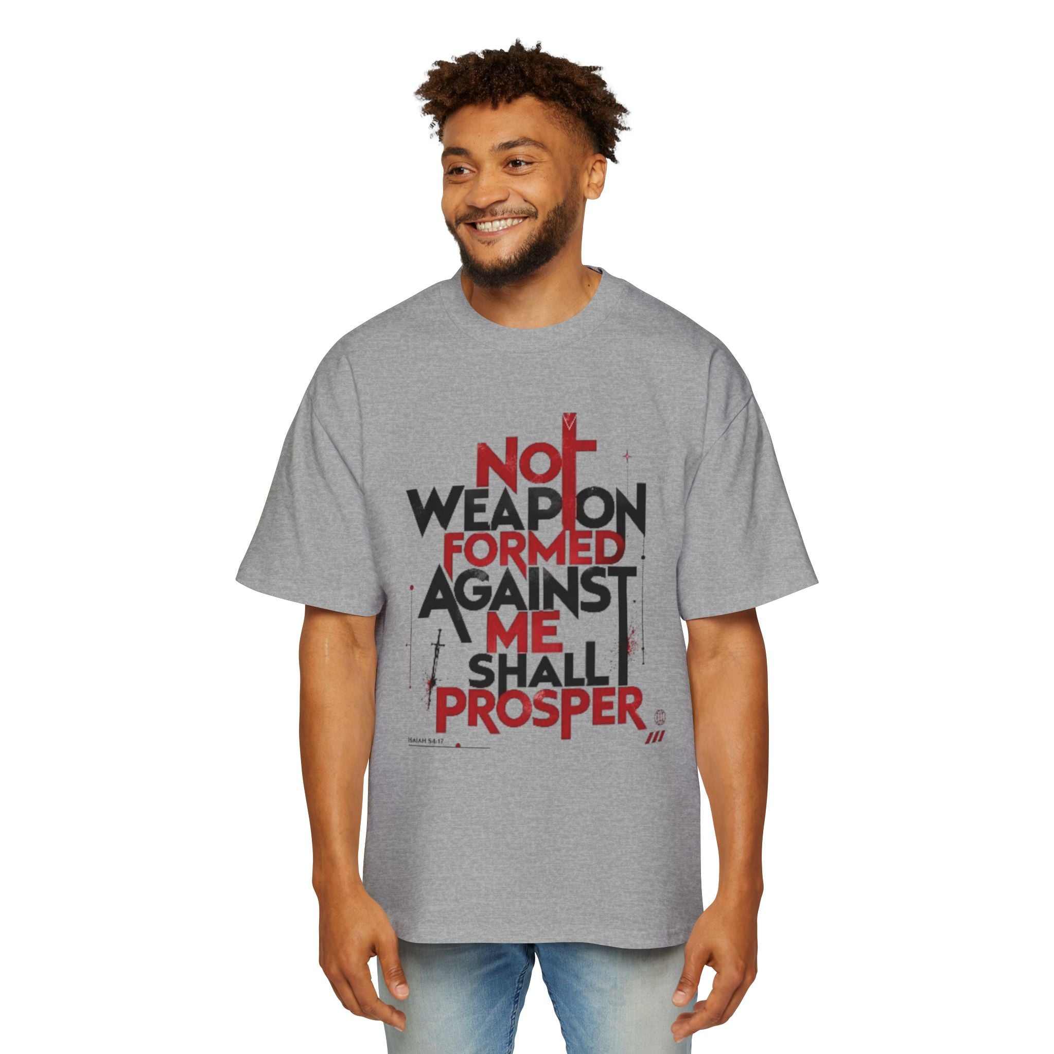 Faith Warrior T‑Shirt — “No Weapon Formed Against Me Shall Prosper” Inspirational Christian Tee