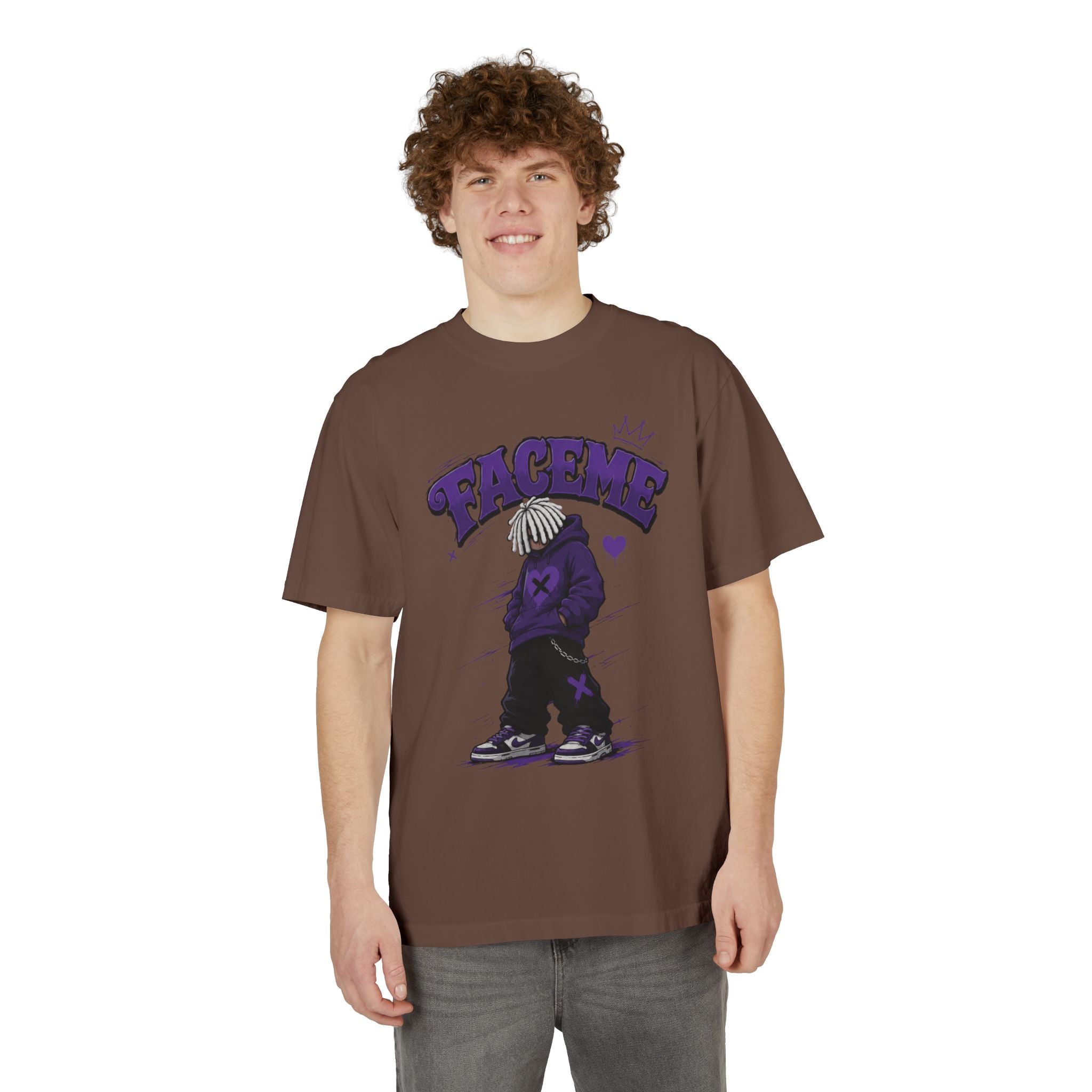 Graphic Tee — Purple Streetwear Car & Character Design