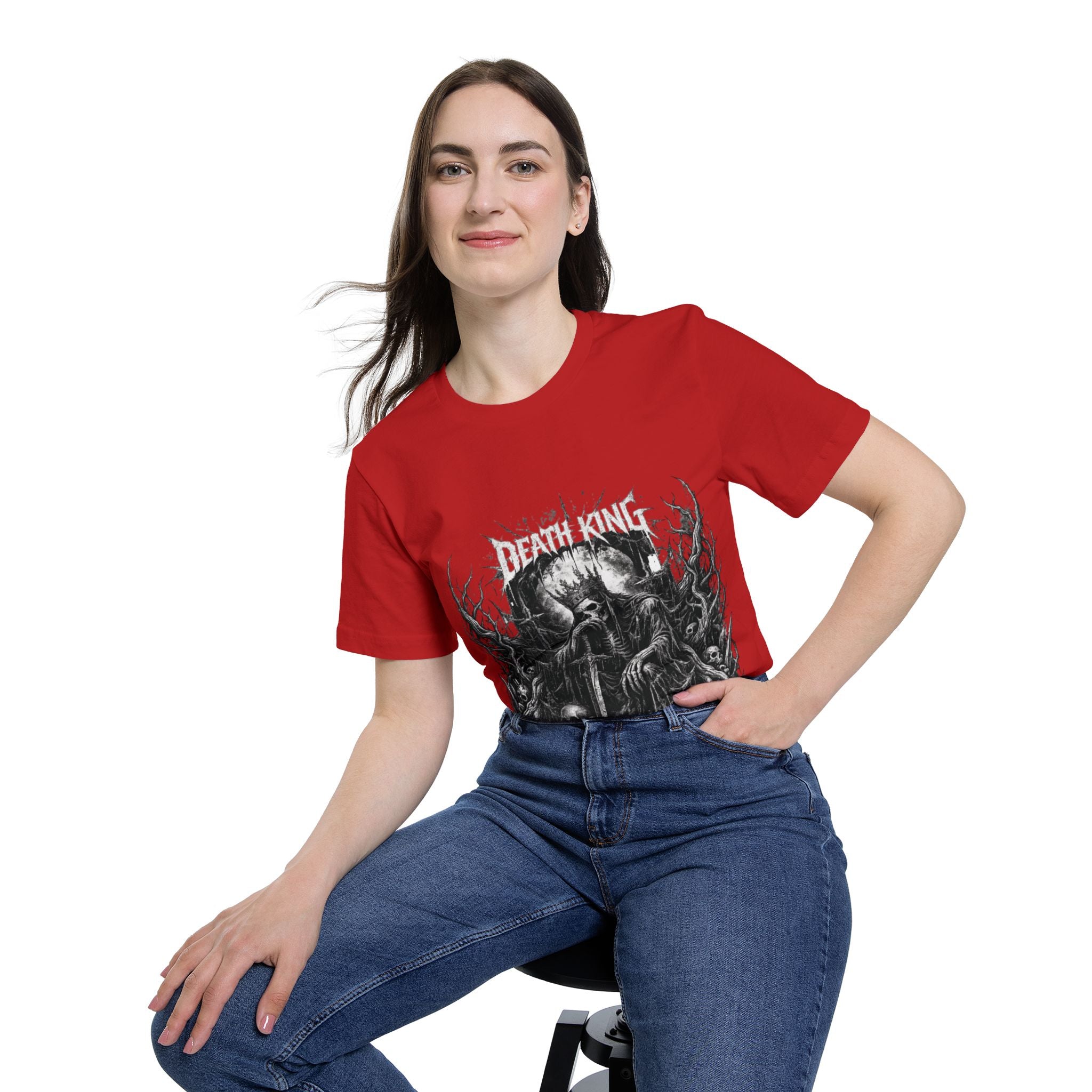 Grim Reaper Forest T-Shirt — Dark Skull Gothic Tee