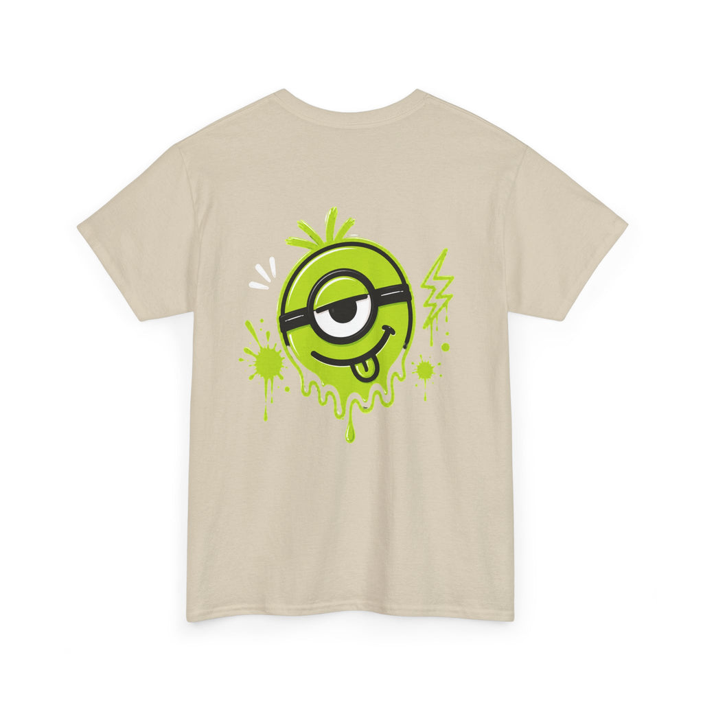 Juicy Graffiti Tee — Neon Green Street Art Graphic T-Shirt