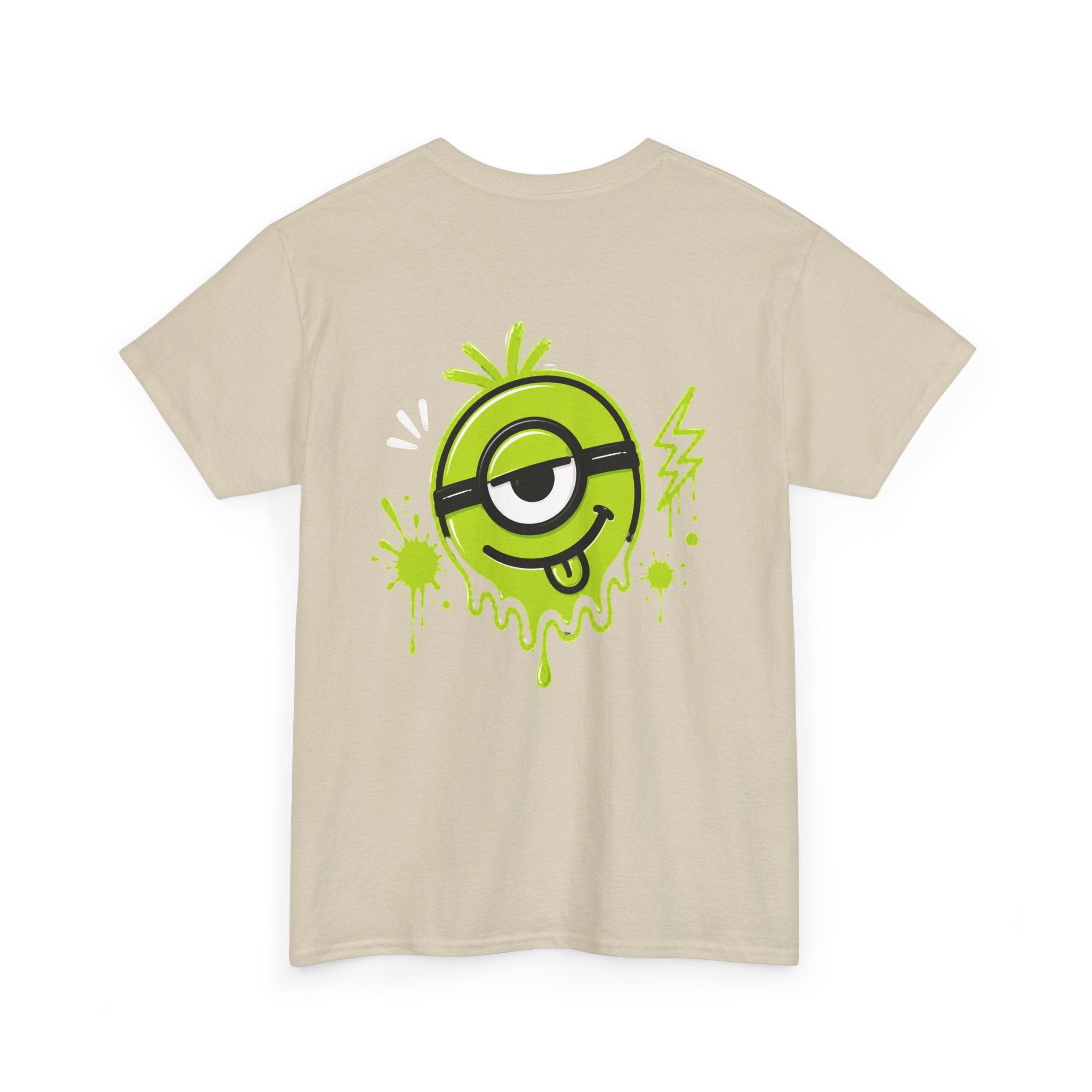 Juicy Graffiti Tee — Neon Green Street Art Graphic T-Shirt