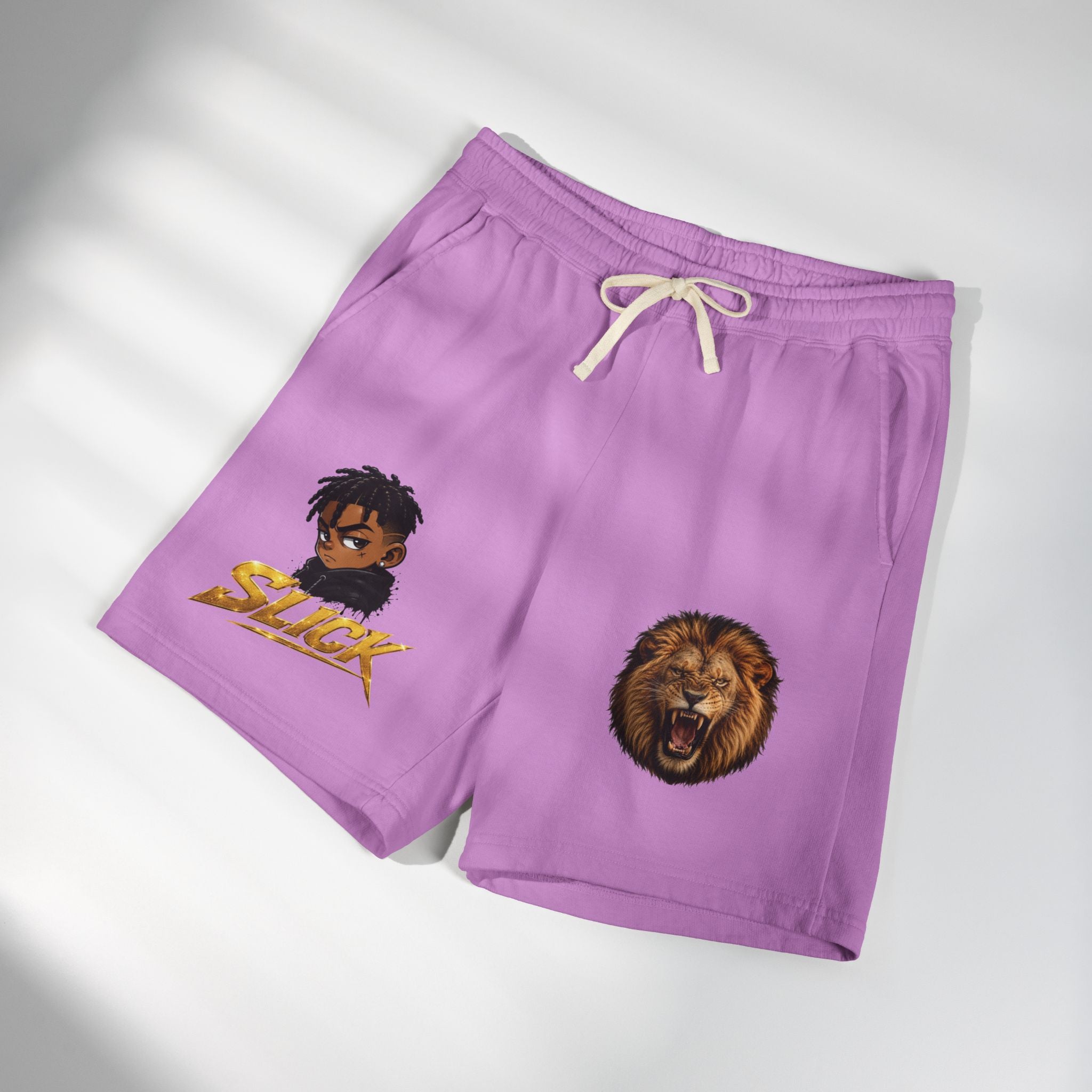 Lion & Slick Graphic Fleece Sweat Shorts