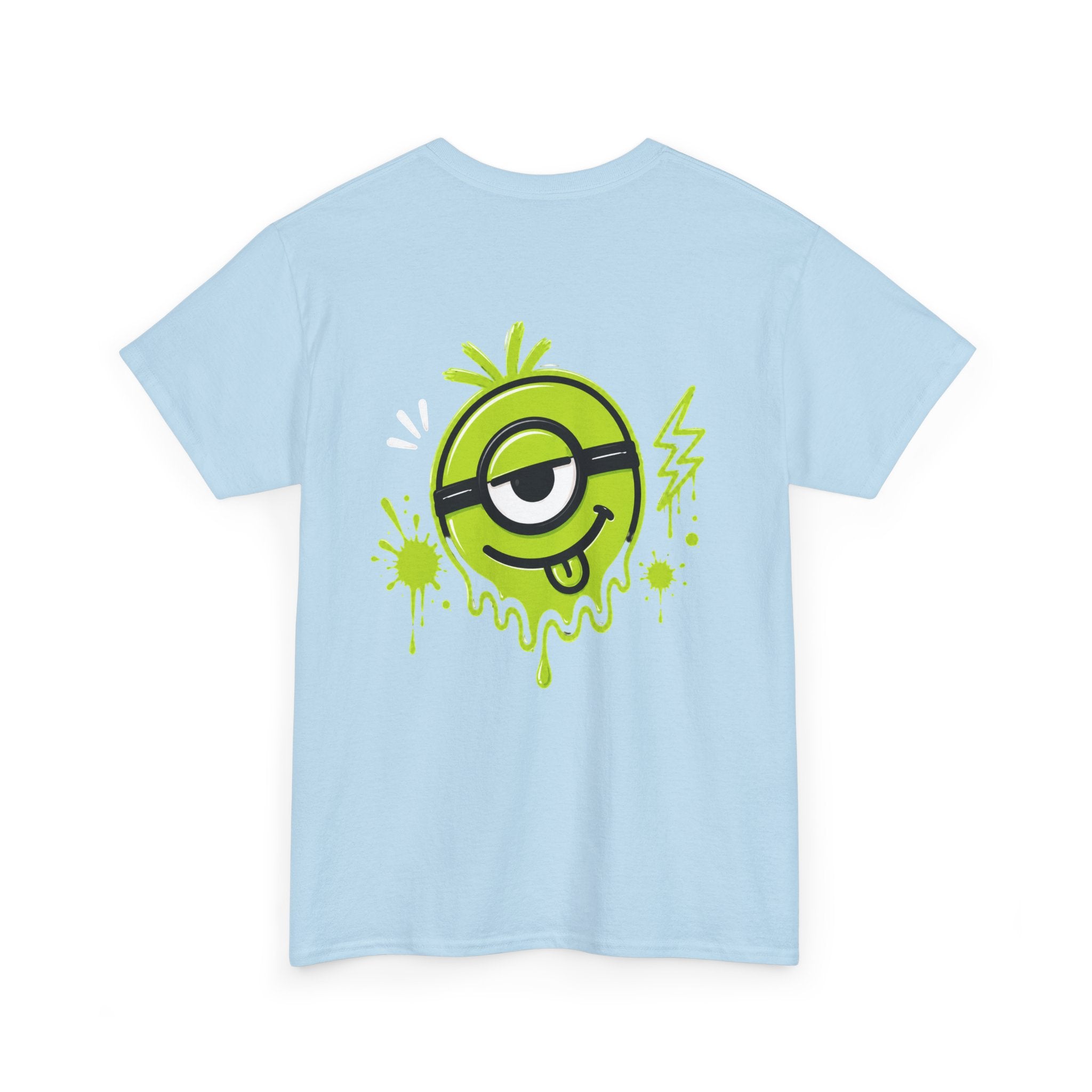 Juicy Graffiti Tee — Neon Green Street Art Graphic T-Shirt