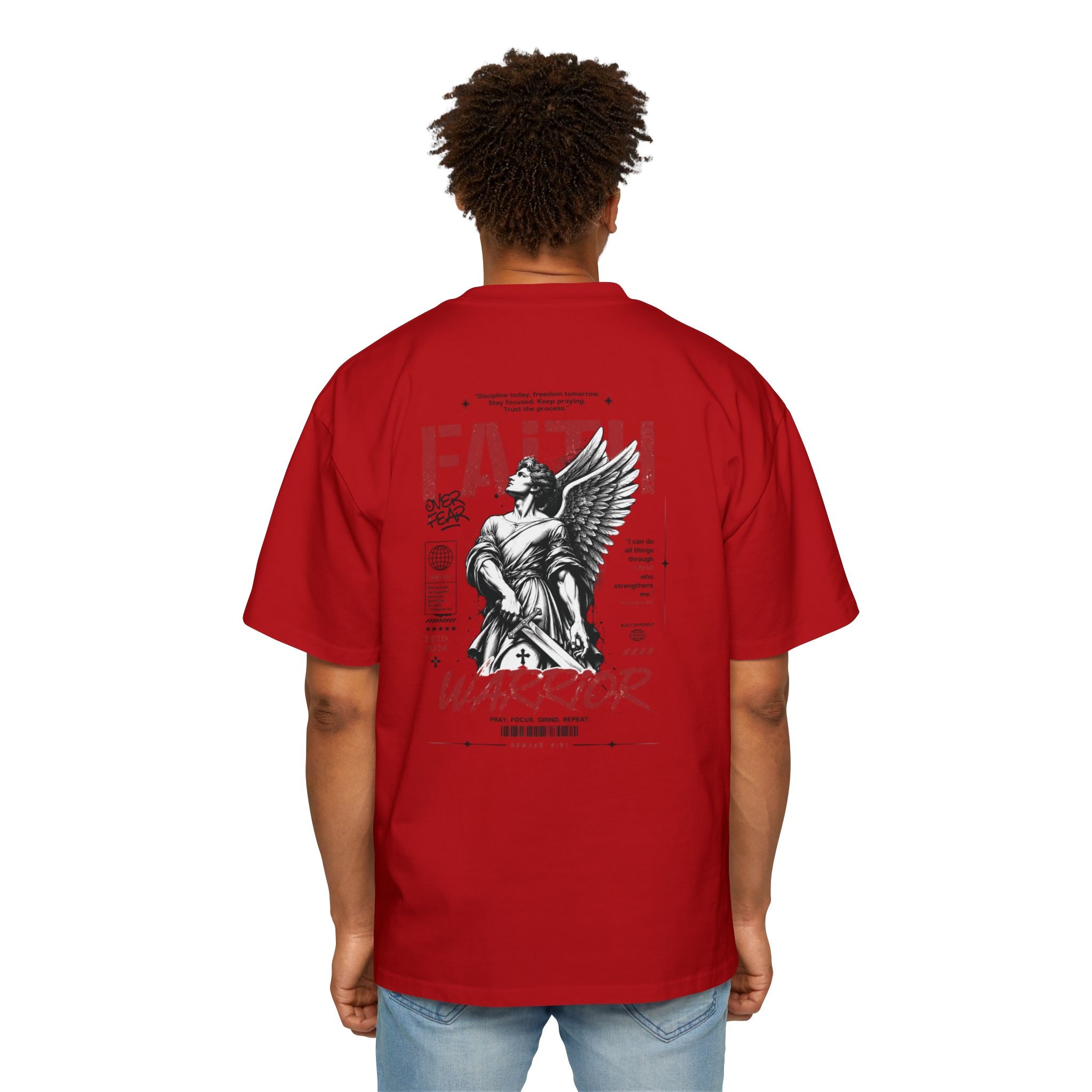 Faith Warrior T‑Shirt — “No Weapon Formed Against Me Shall Prosper” Inspirational Christian Tee