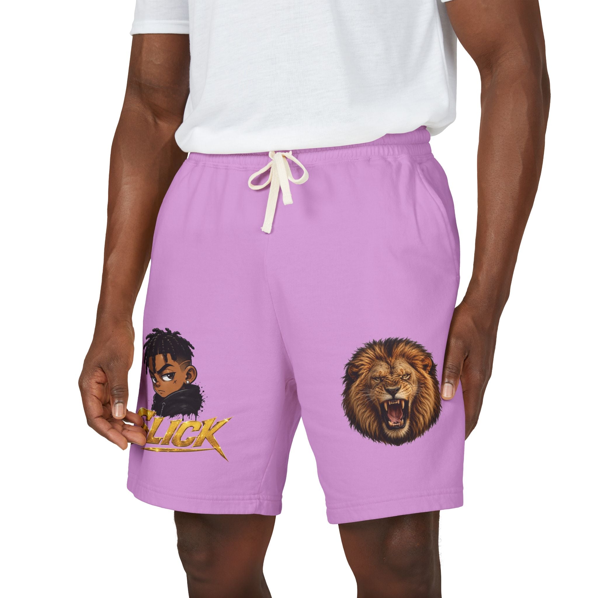 Lion & Slick Graphic Fleece Sweat Shorts