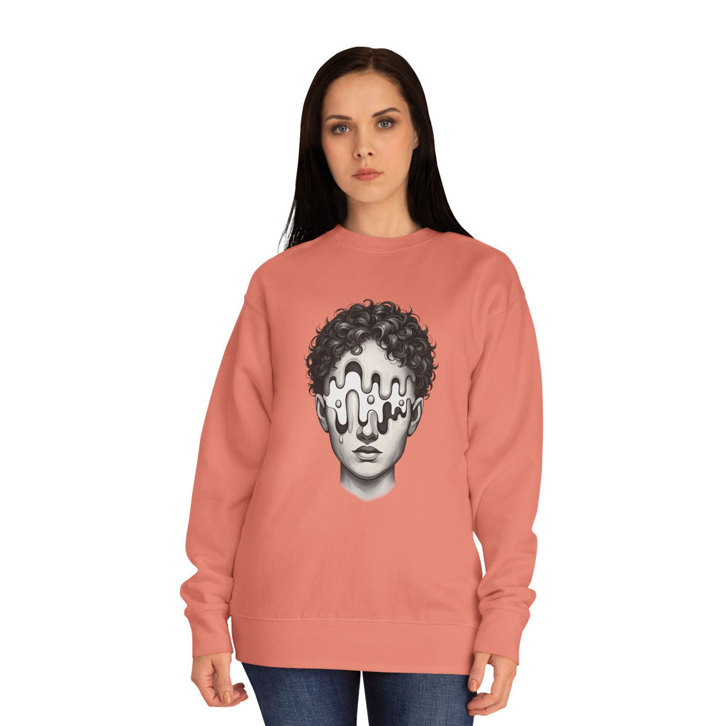 Strategist Crewneck Sweatshirt — Retro Classical Bust Graphic with 'The Strategist' Text