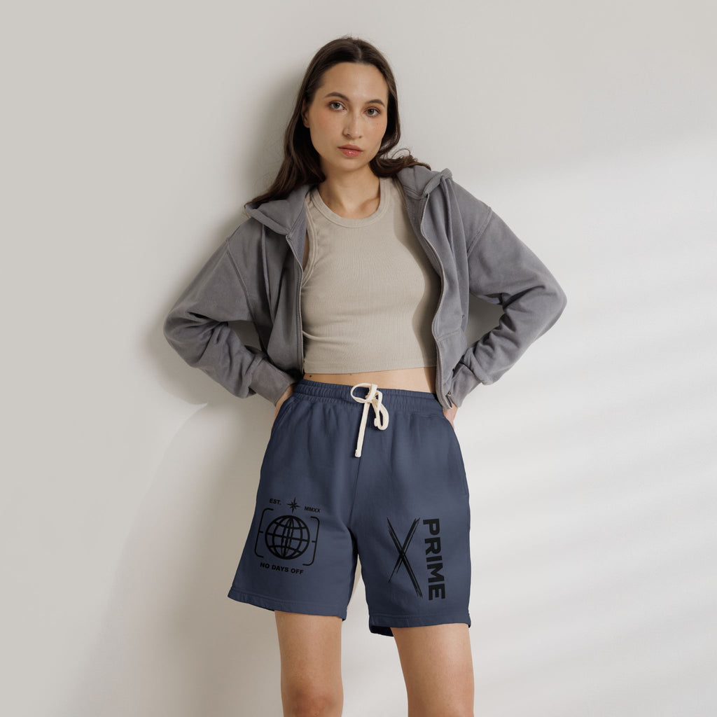 Sweat Shorts — 'Prime' Graphic Fleece Lounge Shorts