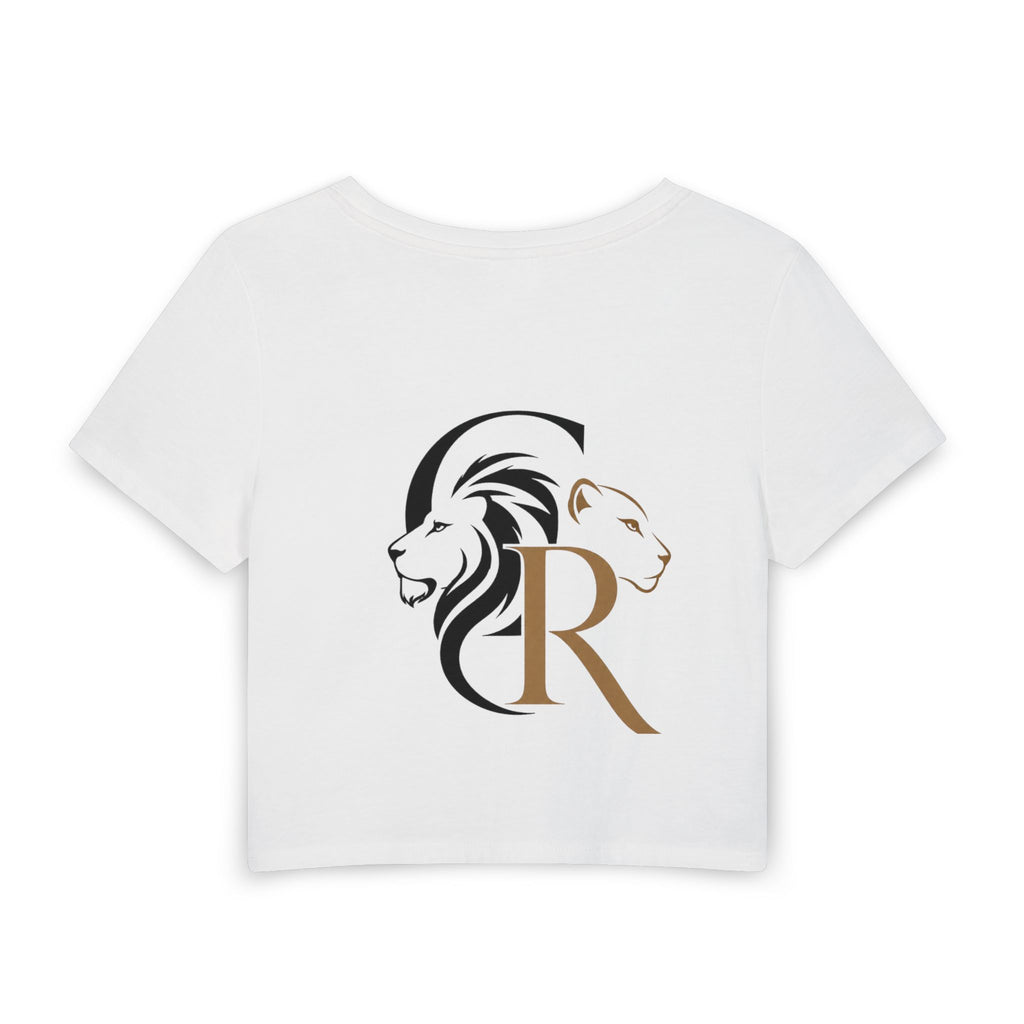 Women's Baby Tee — Cute Sandwich & Smoothie 'CAPTCHA IN' Graphic Crop Top