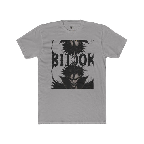Anime Demon Portrait T‑Shirt — 'BILOOK' Black & White Graphic Tee