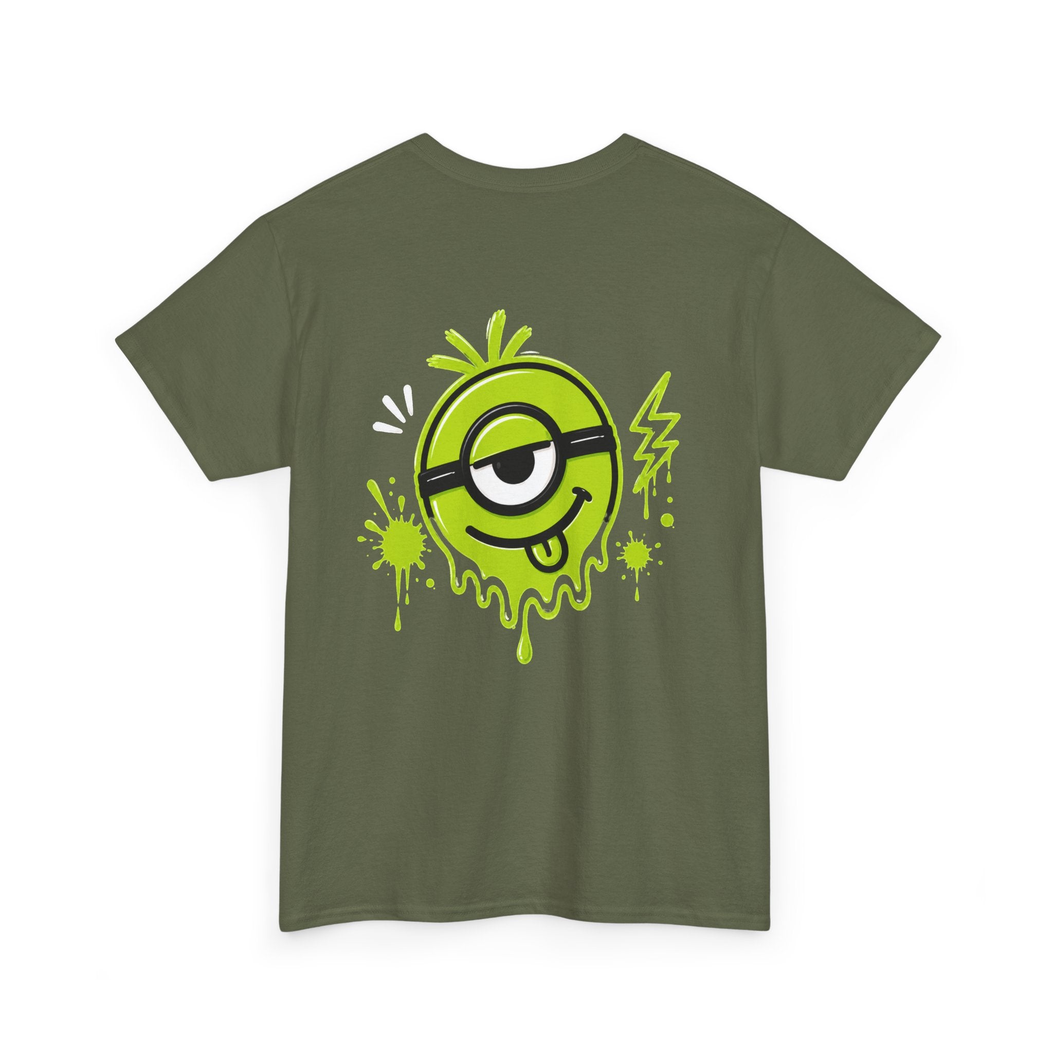 Juicy Graffiti Tee — Neon Green Street Art Graphic T-Shirt
