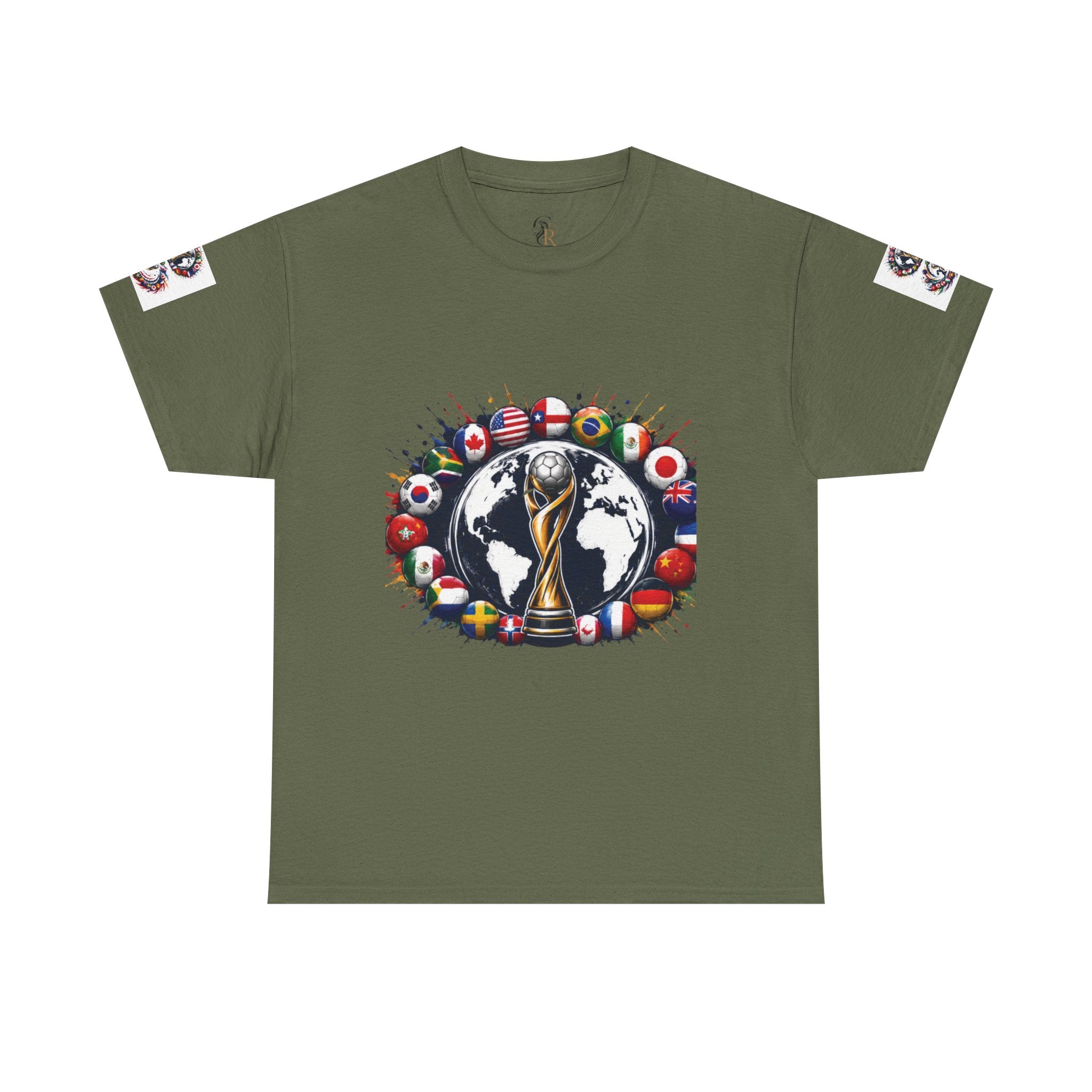 World Cup Trophy Tee — International Soccer Flags Graphic T-Shirt