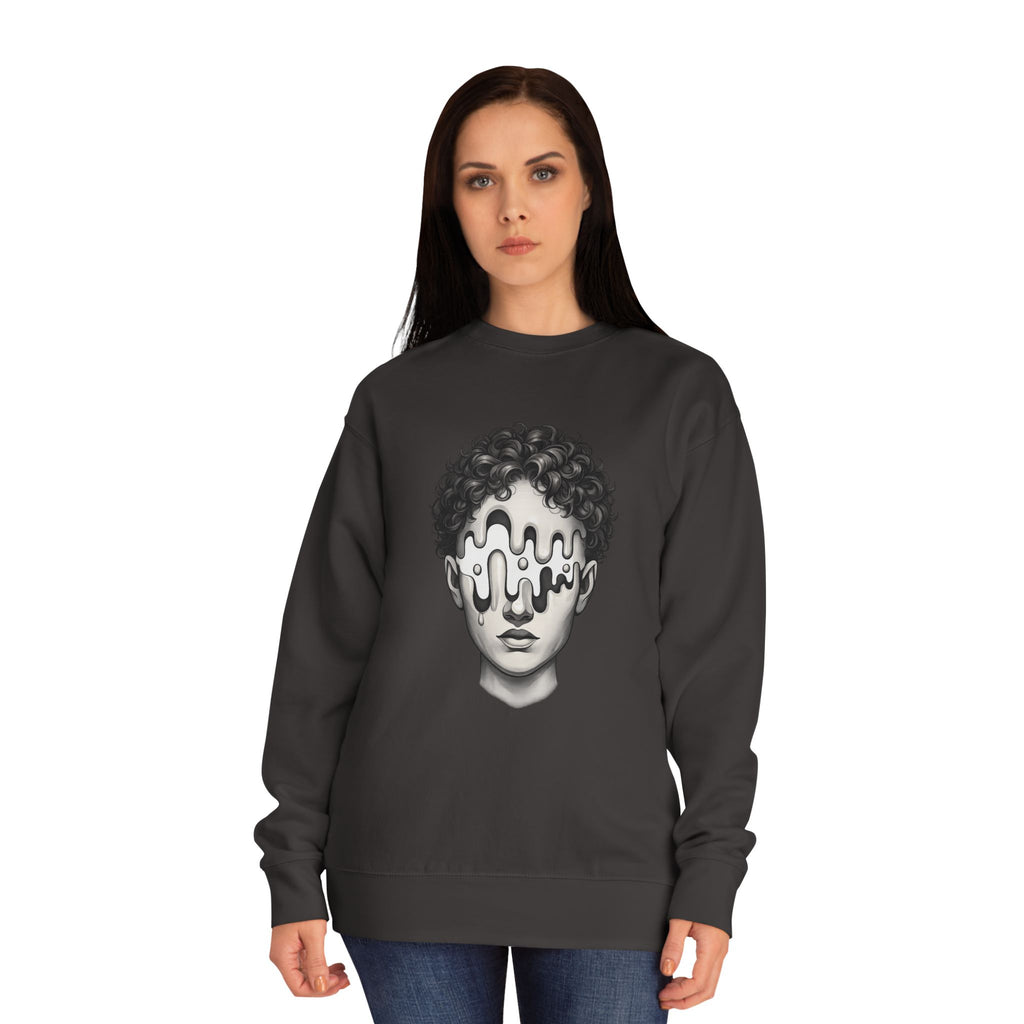 Strategist Crewneck Sweatshirt — Retro Classical Bust Graphic with 'The Strategist' Text