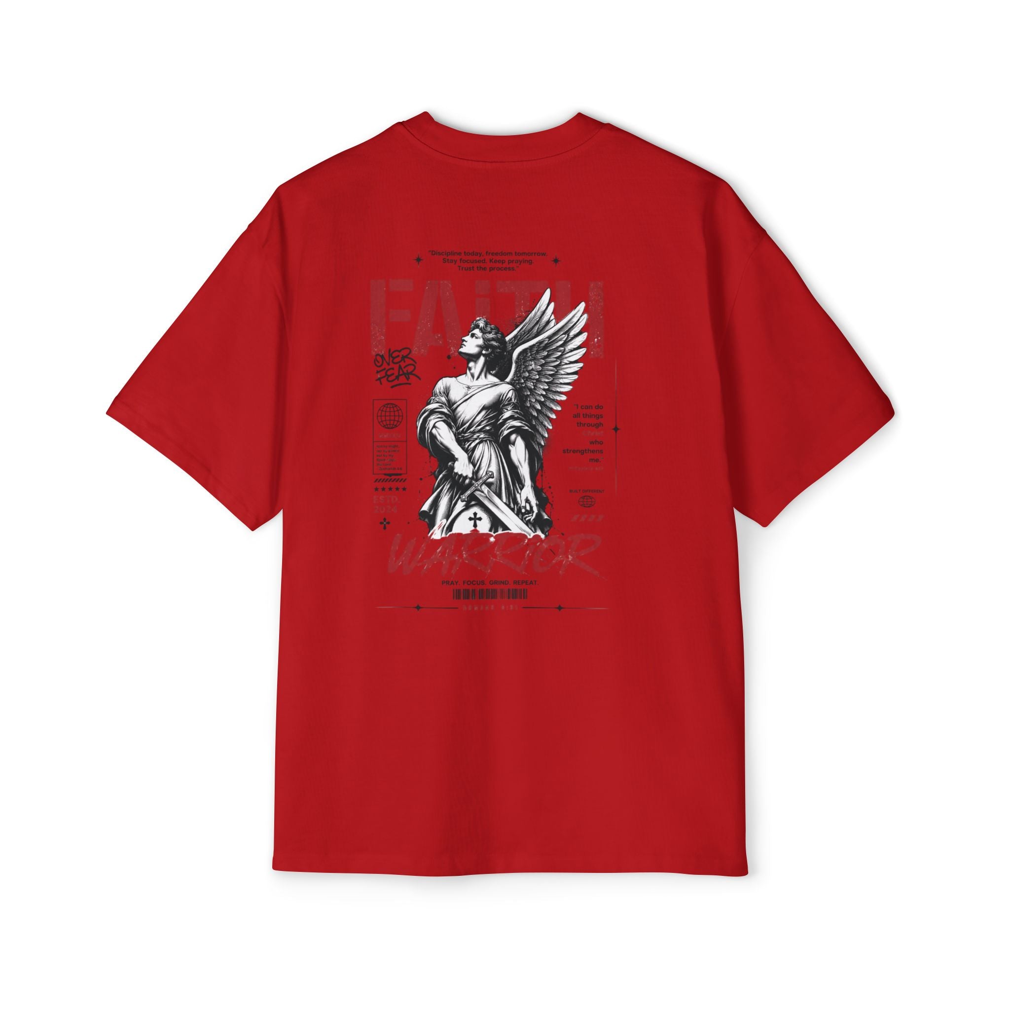 Faith Warrior T‑Shirt — “No Weapon Formed Against Me Shall Prosper” Inspirational Christian Tee