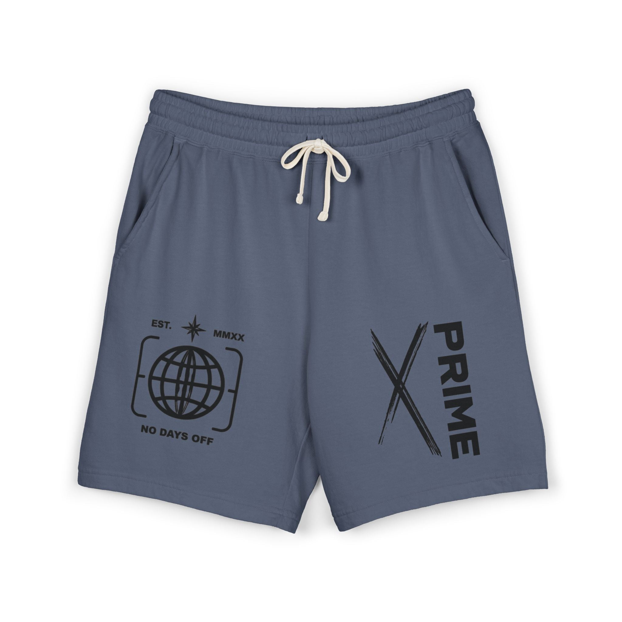 Sweat Shorts — 'Prime' Graphic Fleece Lounge Shorts