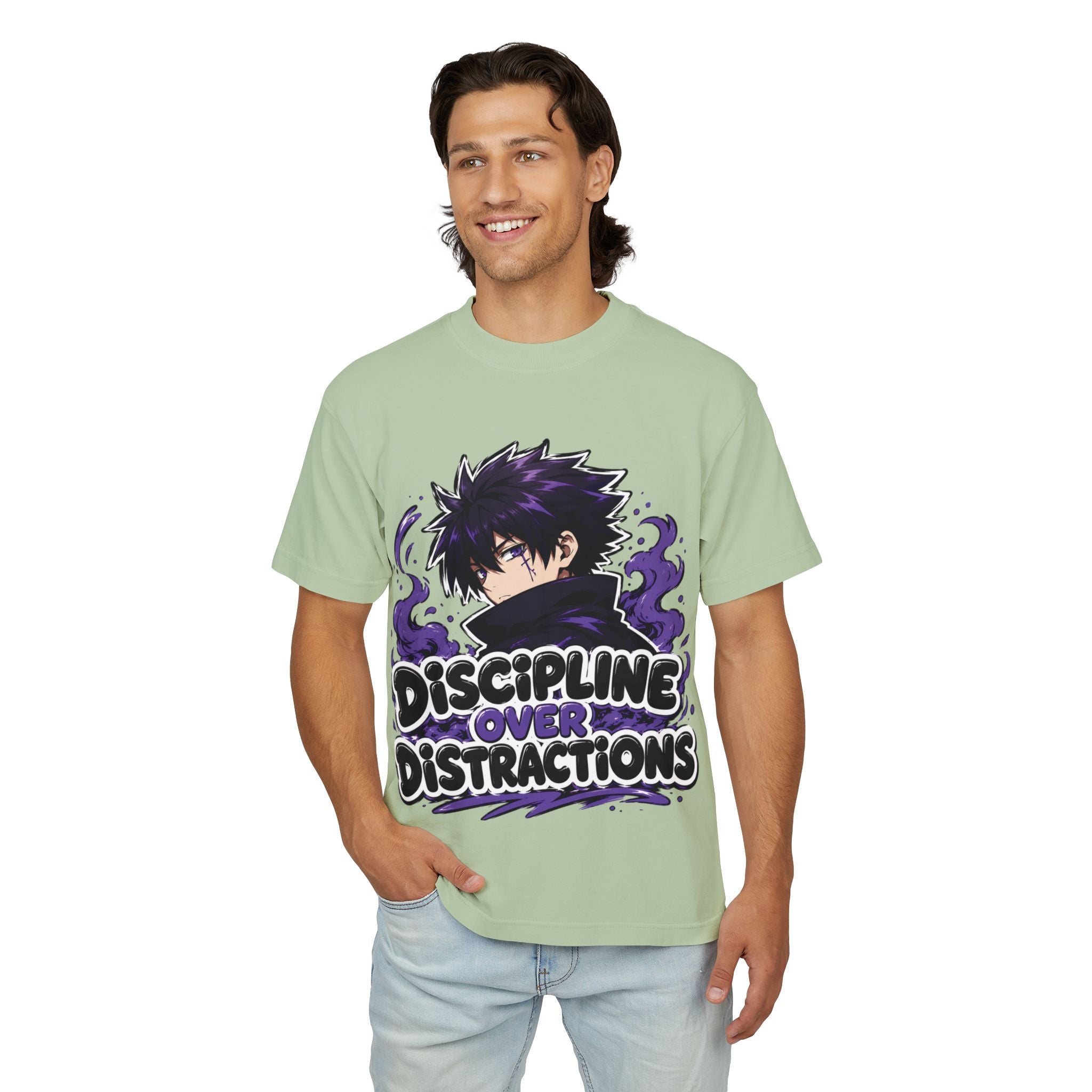 Discipline Over Distractions Graphic Tee — ‘Unbreakable’ Anime-Inspired Streetwear