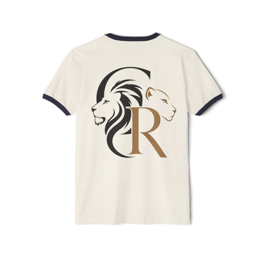 Ringer T-Shirt — 'Decoolest 23' Breakdancer Graphic with Lion Crest Back