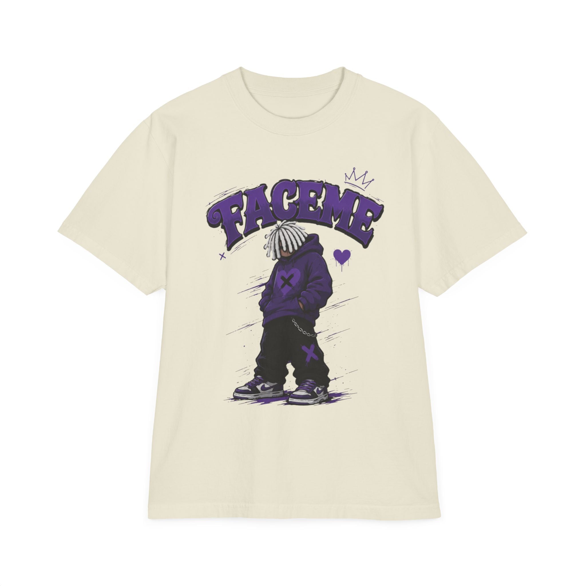 Graphic Tee — Purple Streetwear Car & Character Design