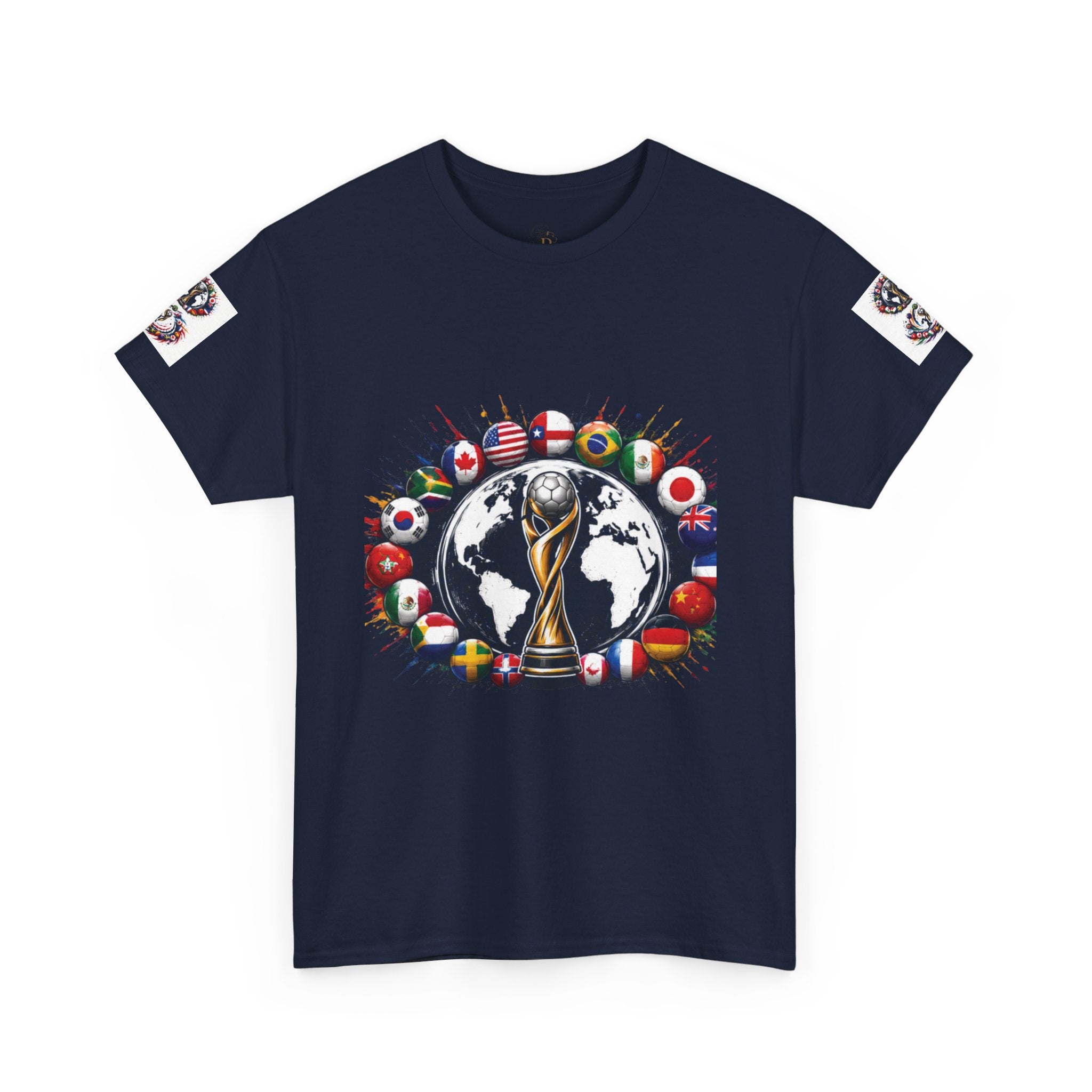World Cup Trophy Tee — International Soccer Flags Graphic T-Shirt