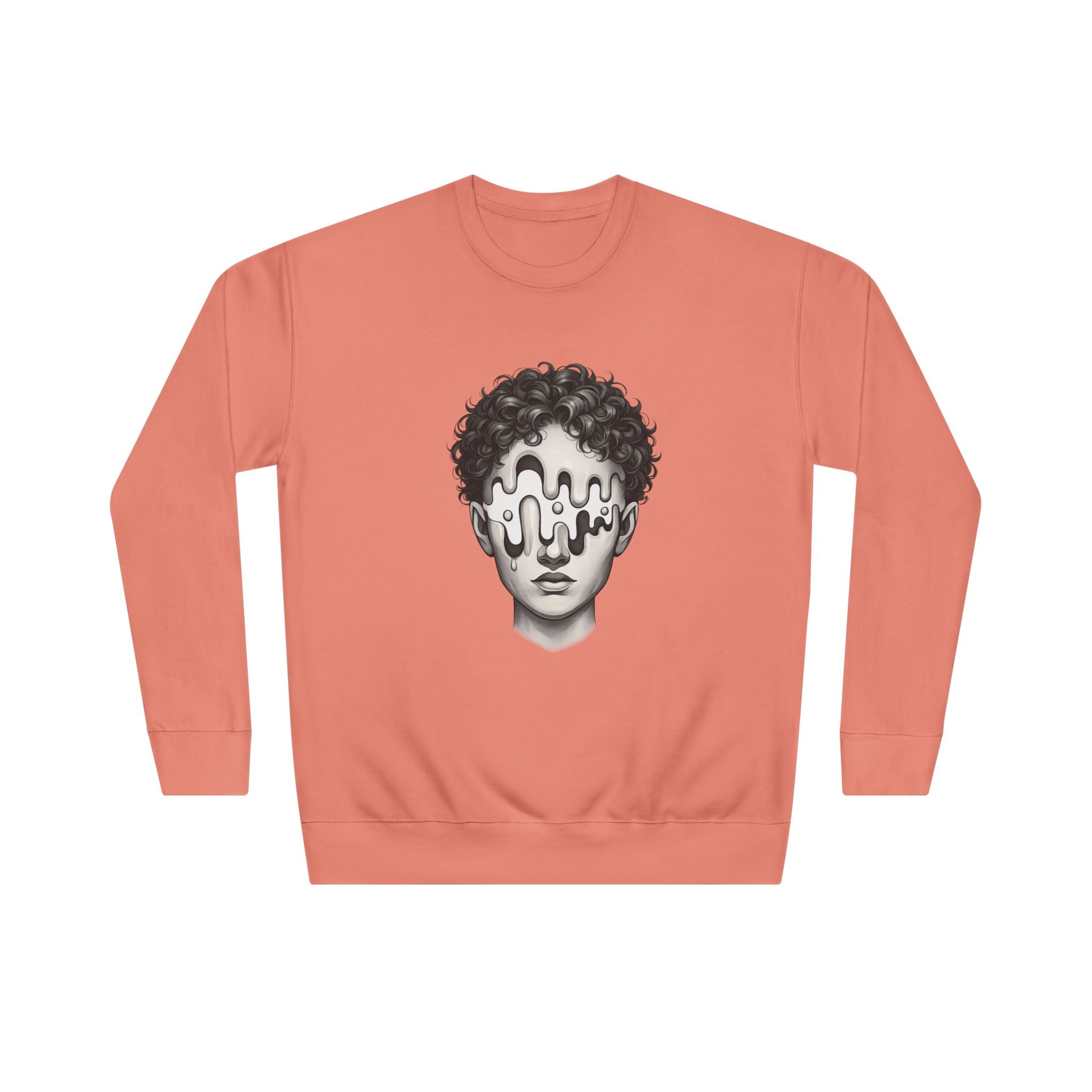 Strategist Crewneck Sweatshirt — Retro Classical Bust Graphic with 'The Strategist' Text