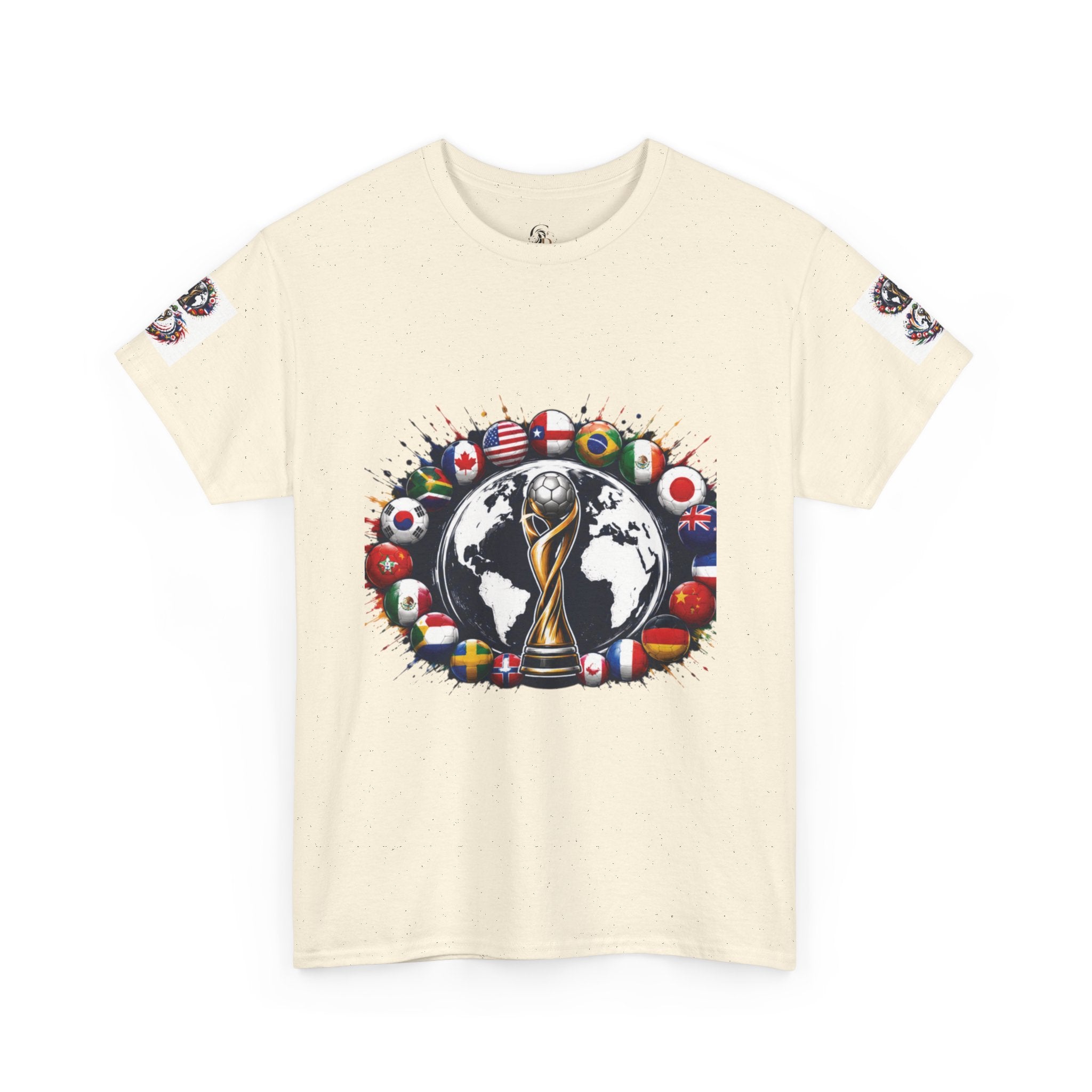 World Cup Trophy Tee — International Soccer Flags Graphic T-Shirt