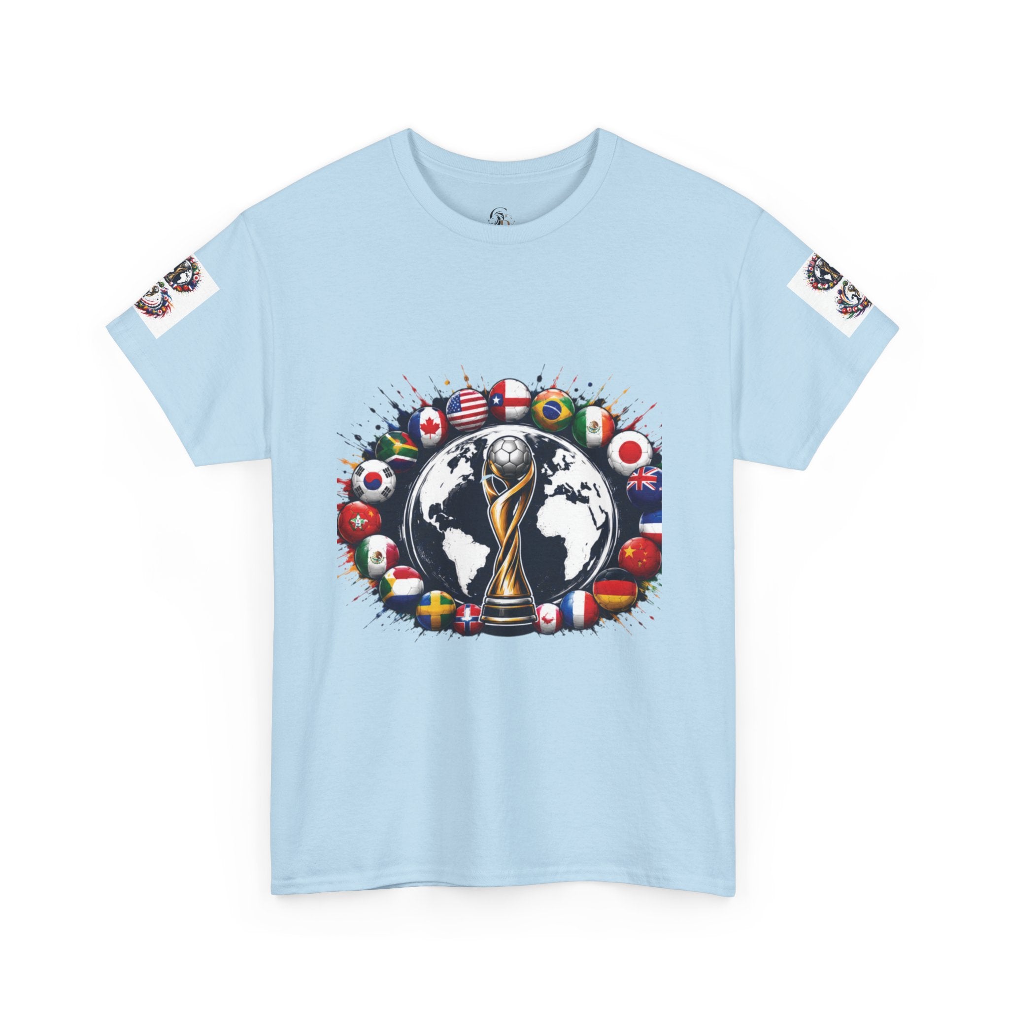 World Cup Trophy Tee — International Soccer Flags Graphic T-Shirt