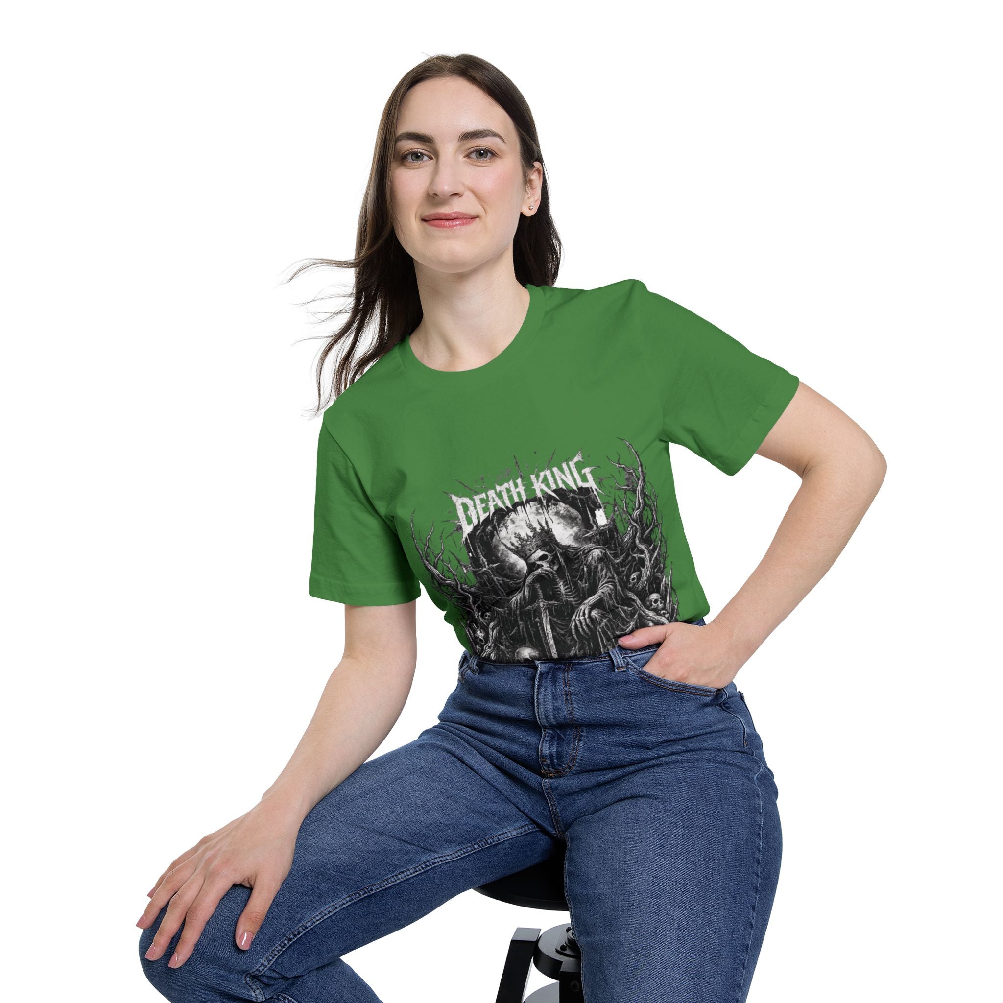Grim Reaper Forest T-Shirt — Dark Skull Gothic Tee