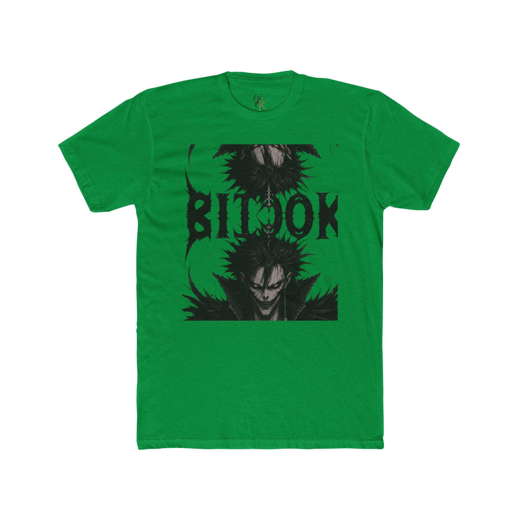 Anime Demon Portrait T‑Shirt — 'BILOOK' Black & White Graphic Tee