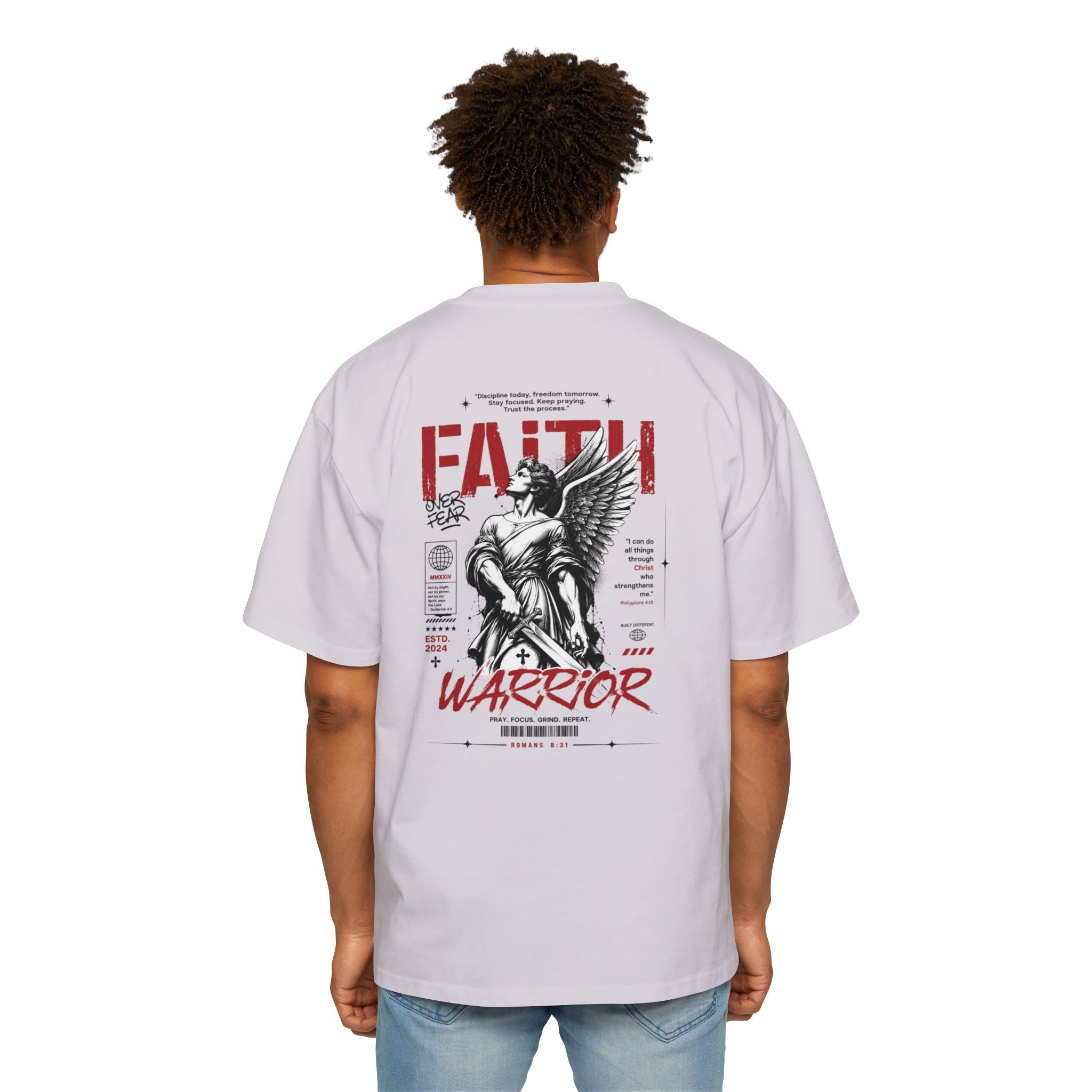 Faith Warrior T‑Shirt — “No Weapon Formed Against Me Shall Prosper” Inspirational Christian Tee