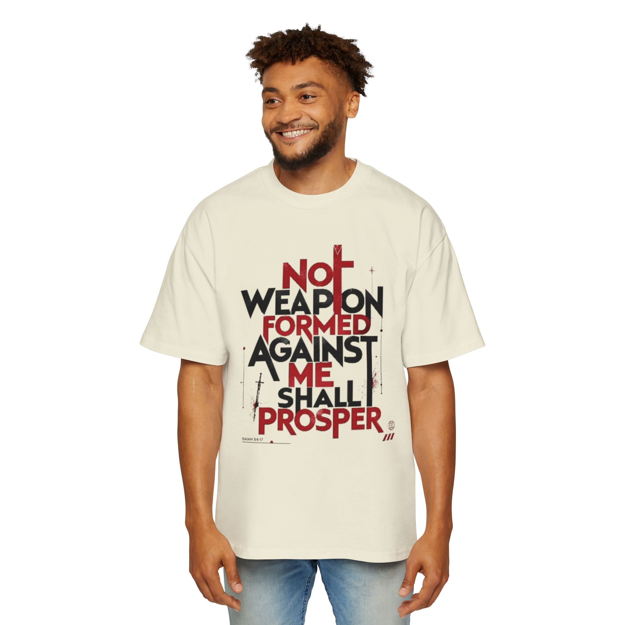 Faith Warrior T‑Shirt — “No Weapon Formed Against Me Shall Prosper” Inspirational Christian Tee