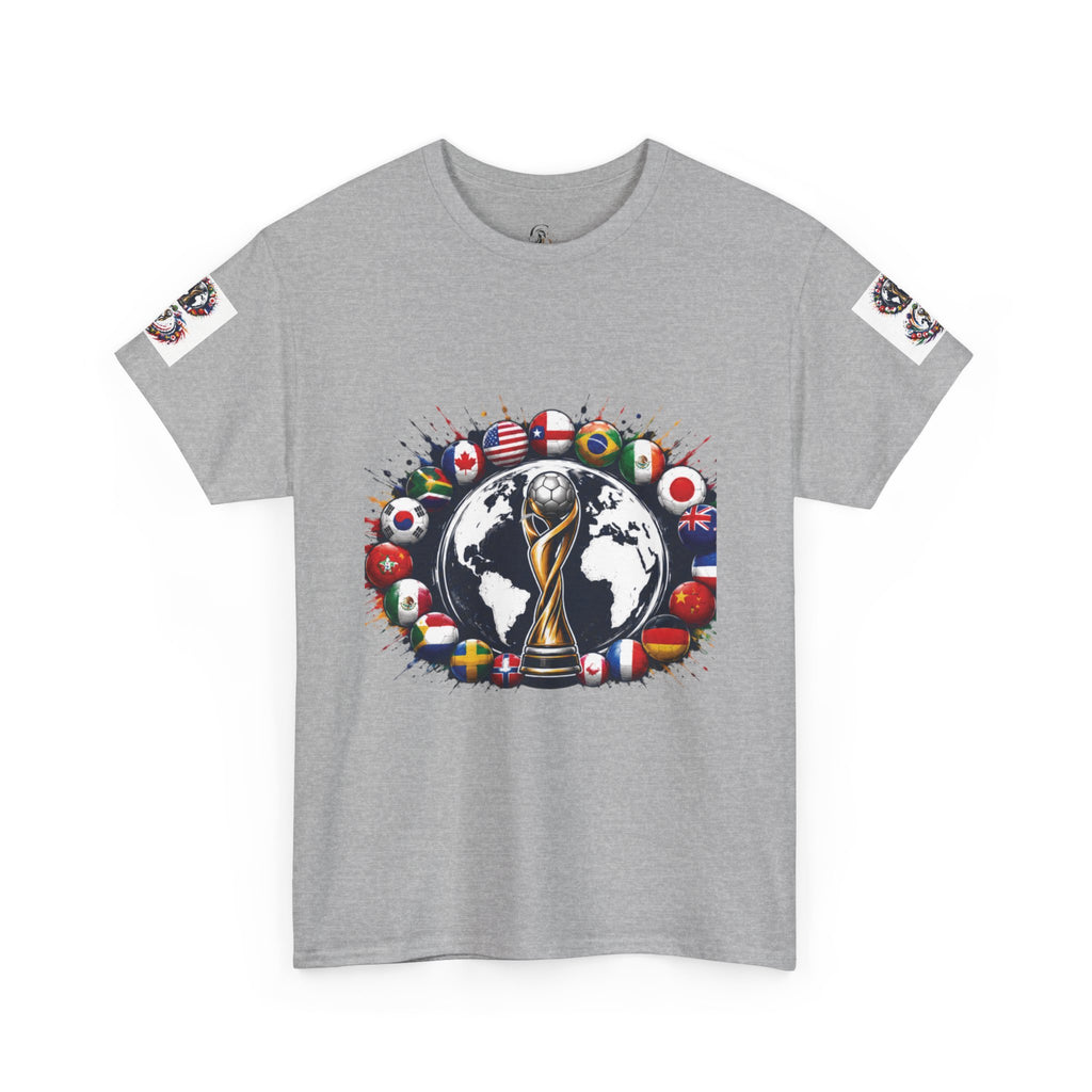 World Cup Trophy Tee — International Soccer Flags Graphic T-Shirt
