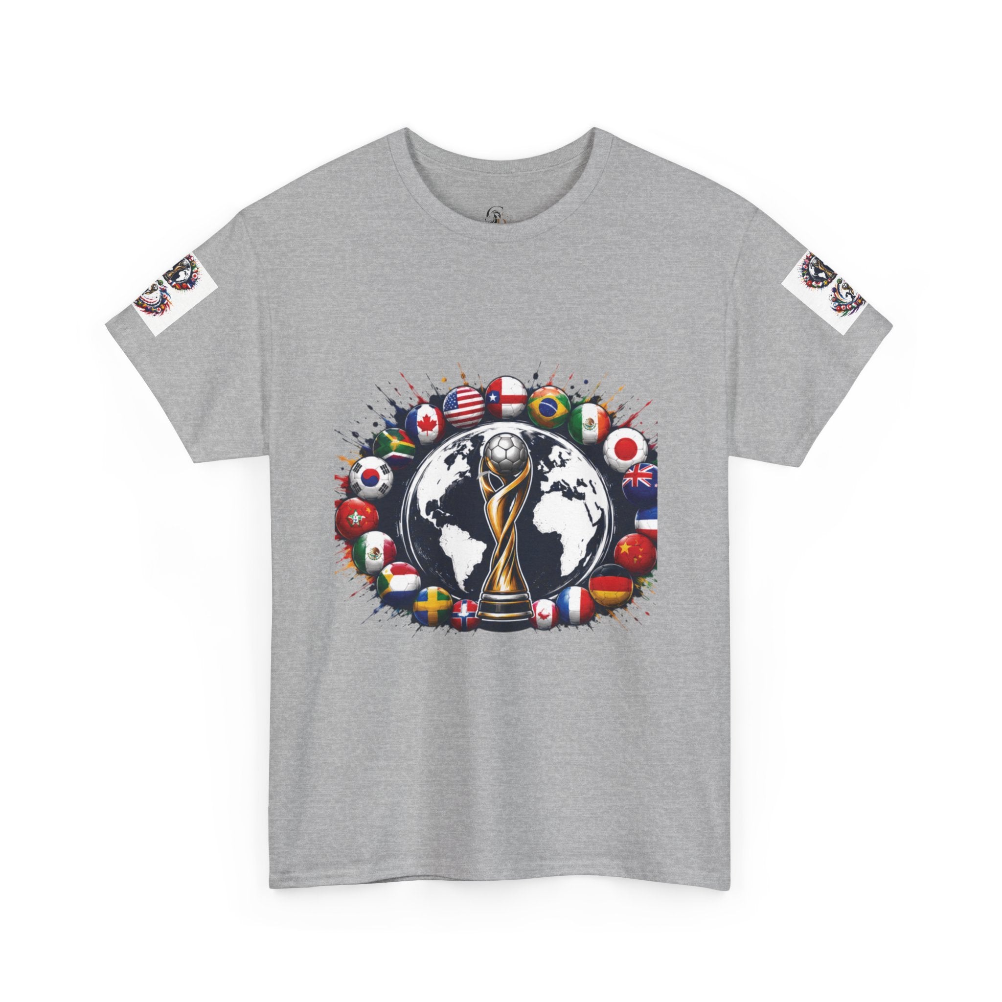World Cup Trophy Tee — International Soccer Flags Graphic T-Shirt