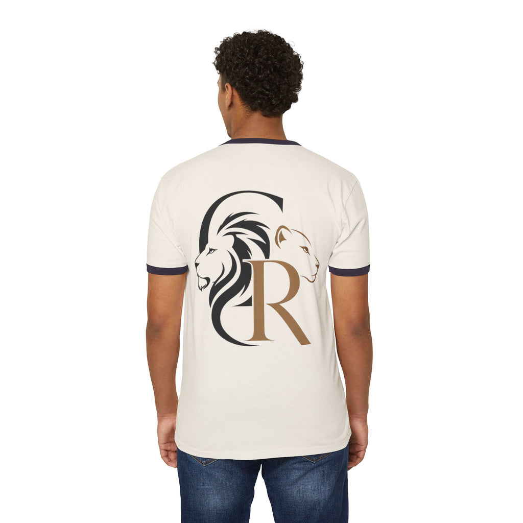 Ringer T-Shirt — 'Decoolest 23' Breakdancer Graphic with Lion Crest Back