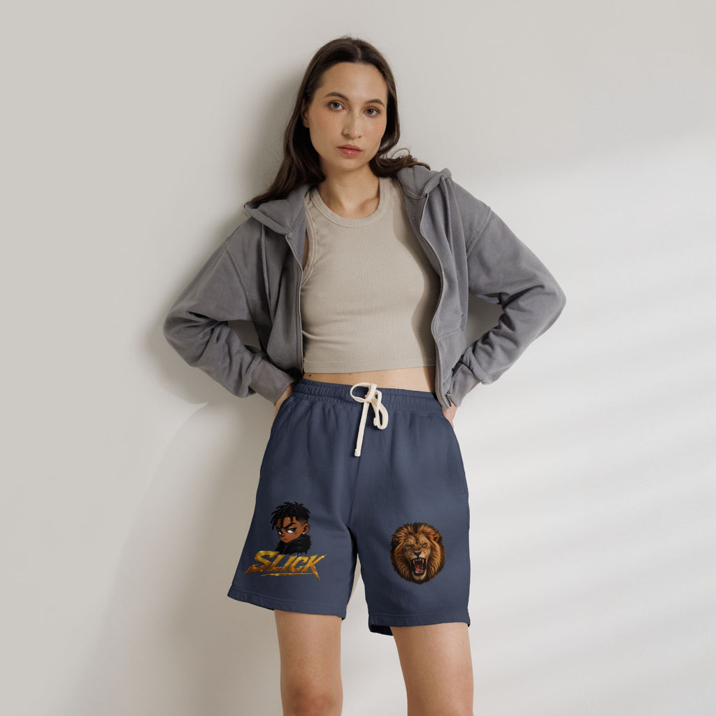Lion & Slick Graphic Fleece Sweat Shorts