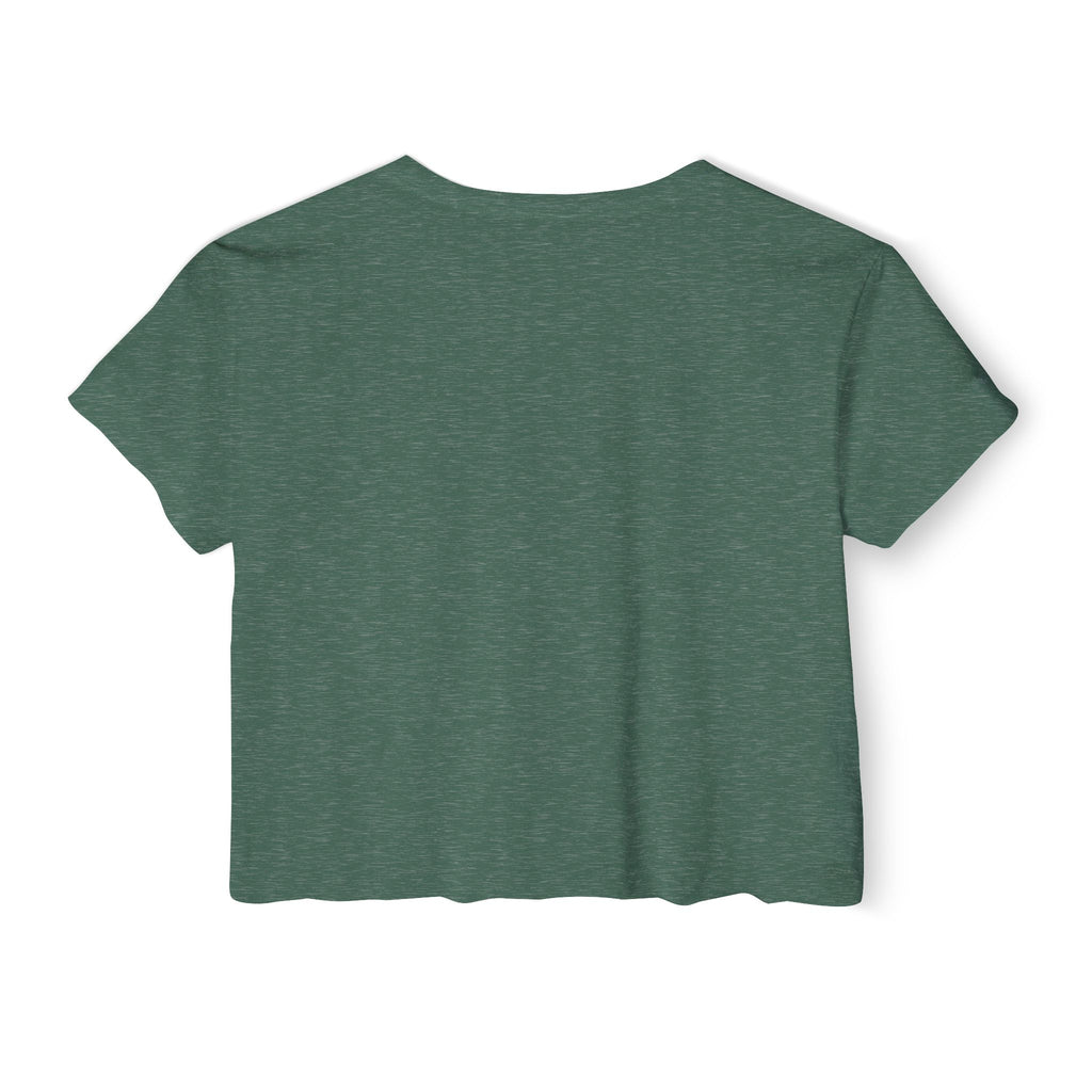 Crop Top — "I Reflect Your Vibe" Feminine Festival Graphic Tee